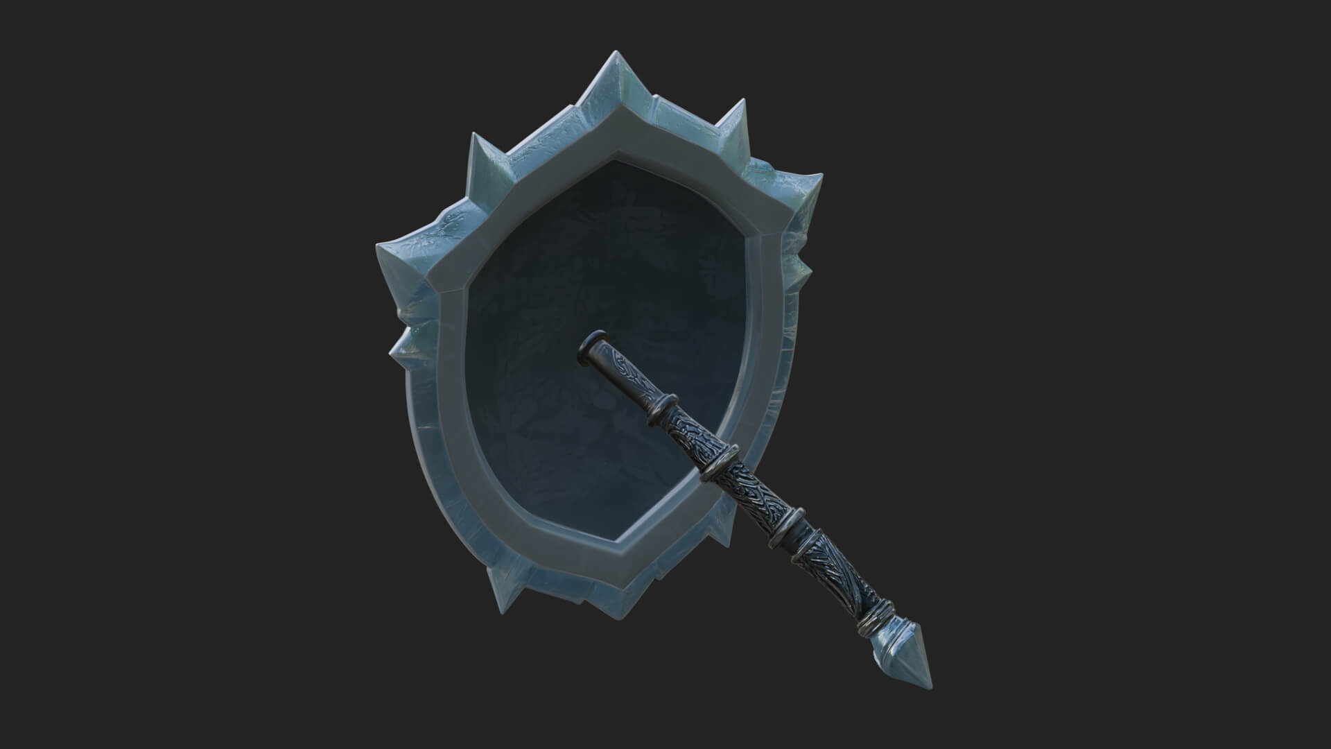 Ice Crystal Shield Model Design 1 3D Print Model 3D Model