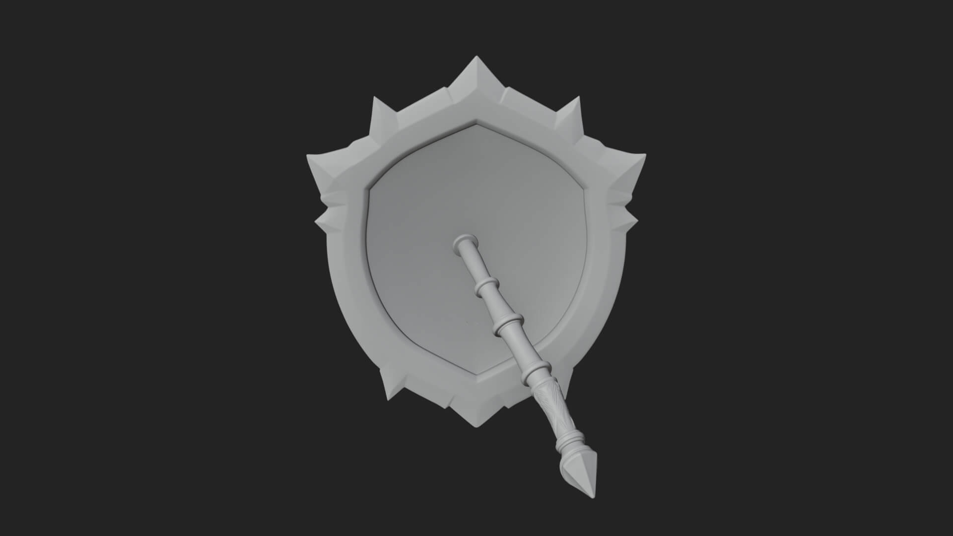 Ice Crystal Shield Model Design 1 3D Print Model 3D Model