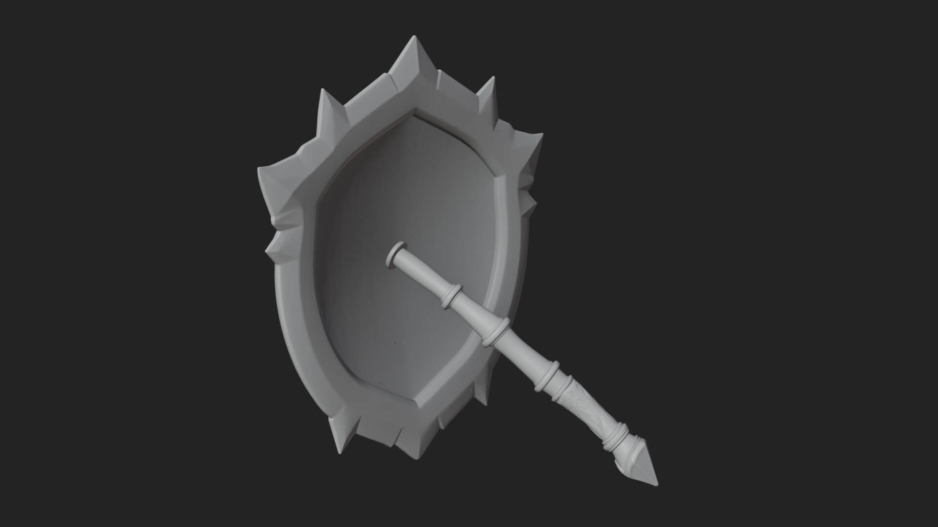 Ice Crystal Shield Model Design 1 3D Print Model 3D Model