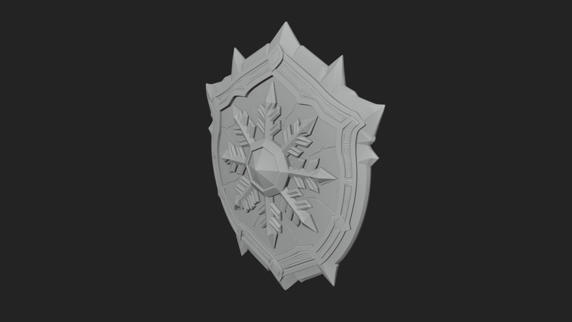 Ice Crystal Shield Model Design 1 3D Print Model 3D Model