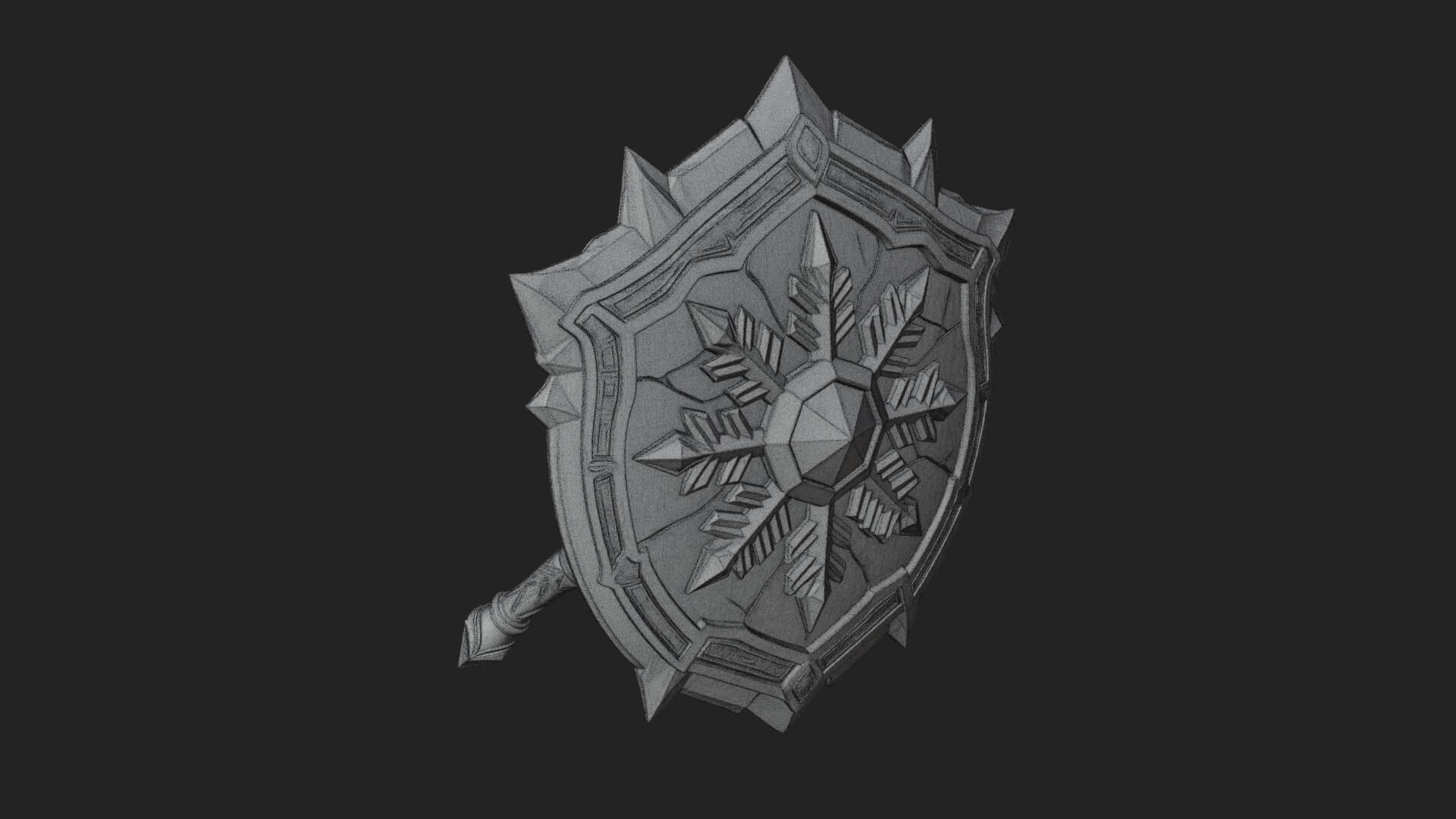 Ice Crystal Shield Model Design 1 3D Print Model 3D Model