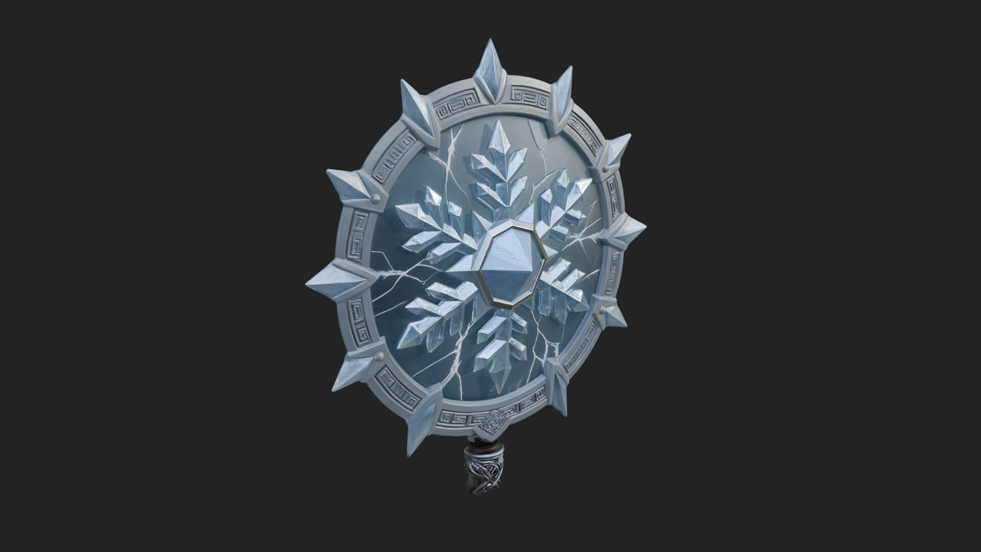 Ice Crystal Shield Model Design 2 3D Print Model 3D Model