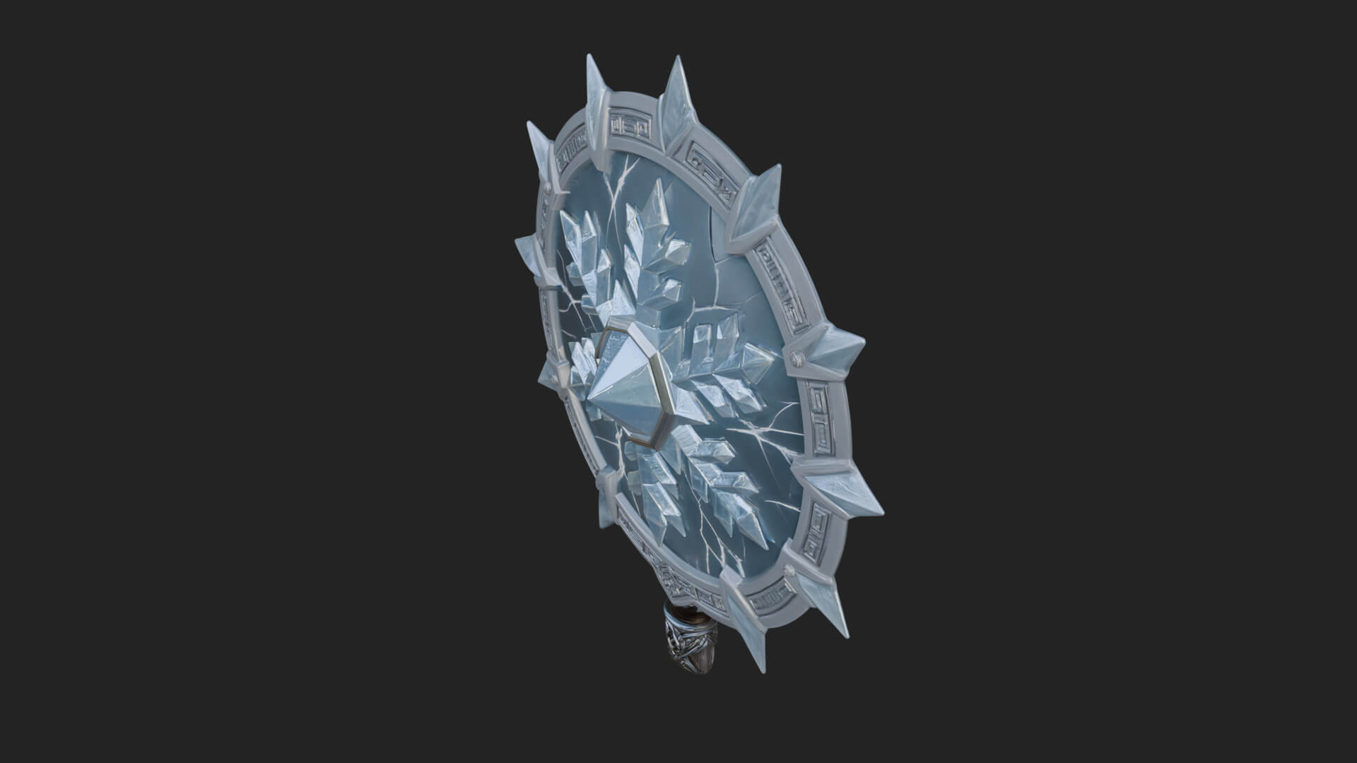 Ice Crystal Shield Model Design 2 3D Print Model 3D Model