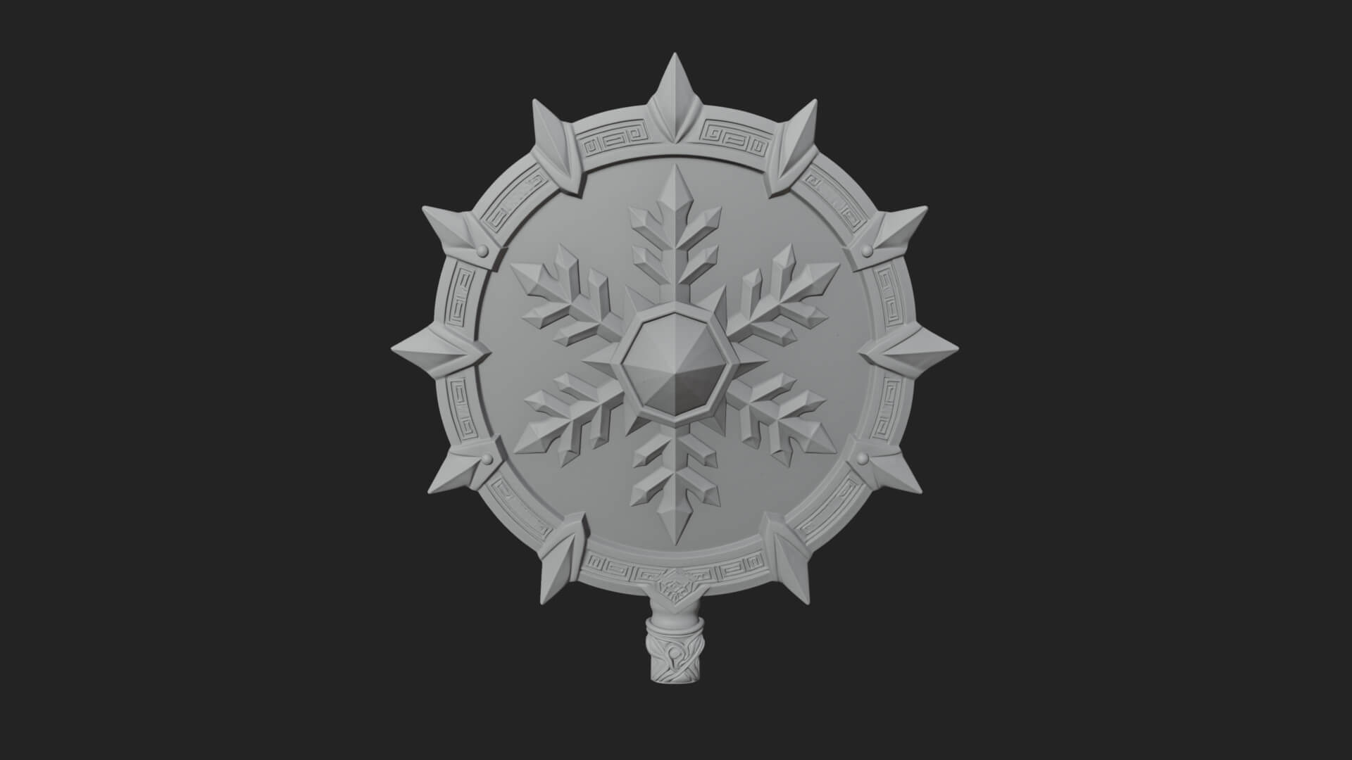 Ice Crystal Shield Model Design 2 3D Print Model 3D Model
