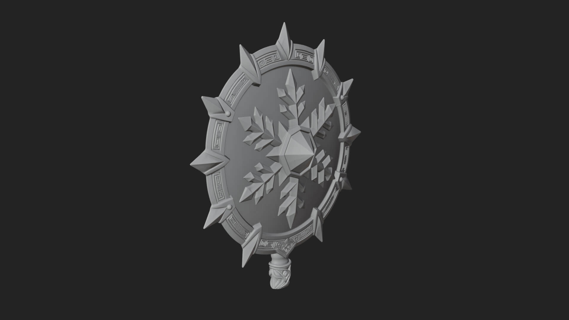 Ice Crystal Shield Model Design 2 3D Print Model 3D Model