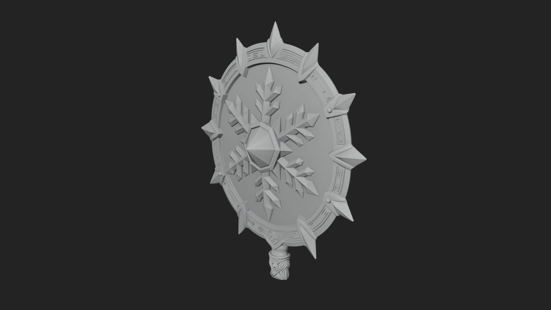 Ice Crystal Shield Model Design 2 3D Print Model 3D Model
