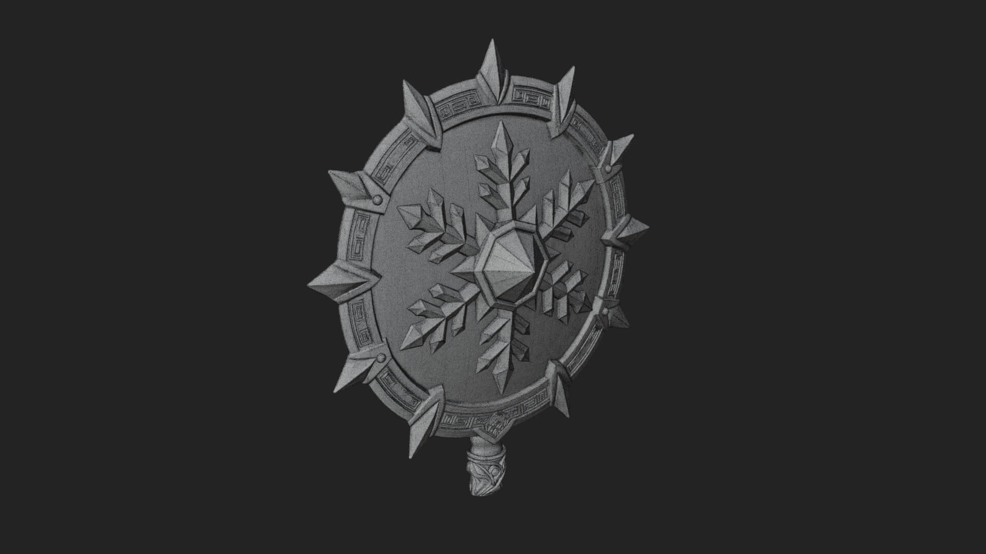 Ice Crystal Shield Model Design 2 3D Print Model 3D Model