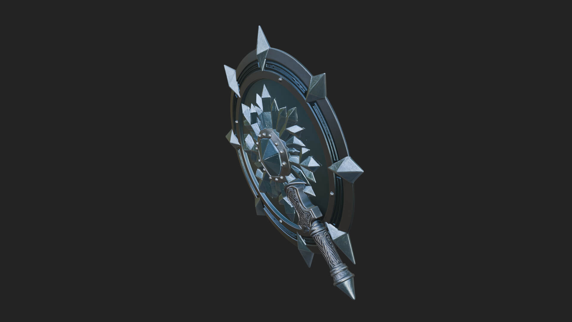 Ice Crystal Shield Model Design 3 3D Print Model 3D Model