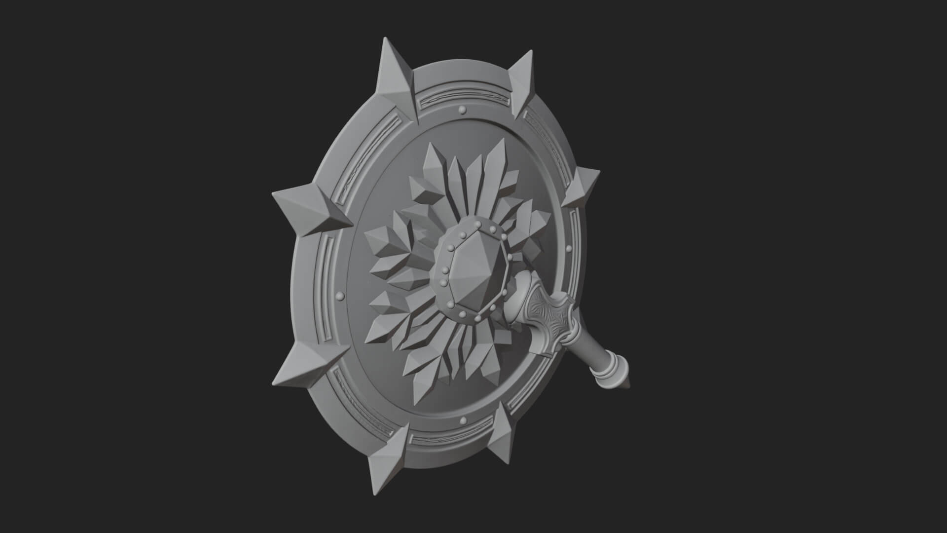 Ice Crystal Shield Model Design 3 3D Print Model 3D Model
