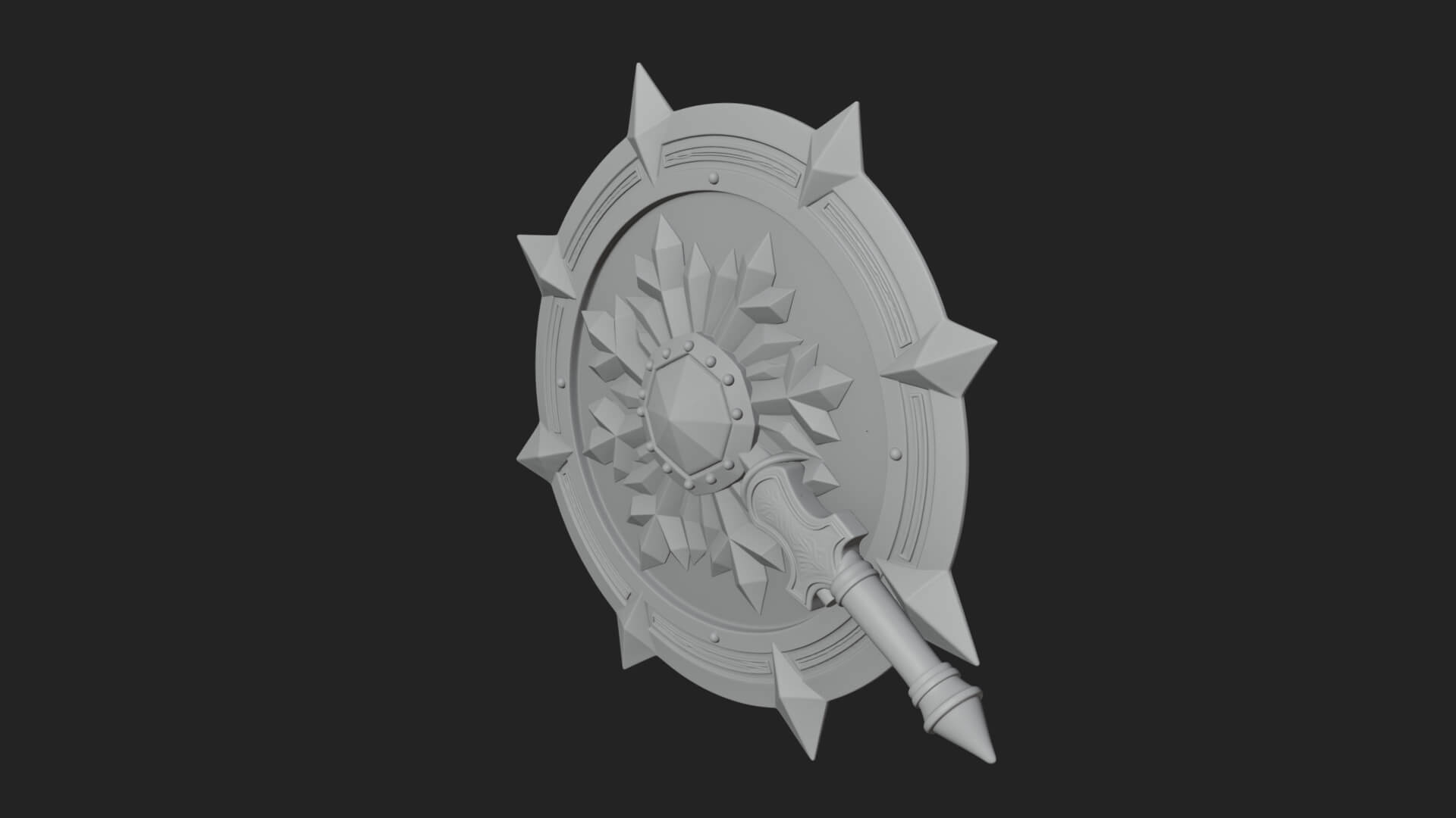 Ice Crystal Shield Model Design 3 3D Print Model 3D Model
