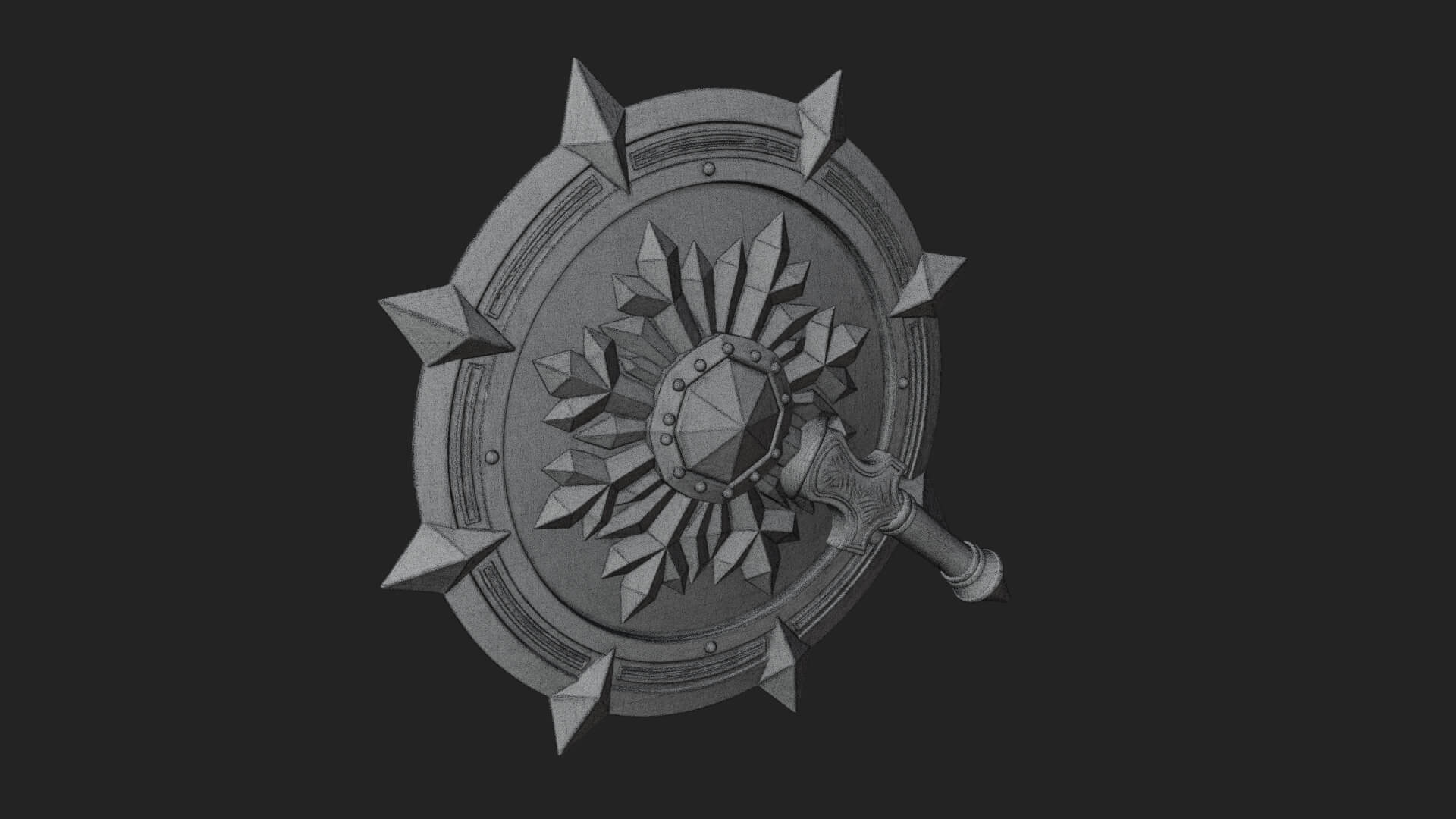 Ice Crystal Shield Model Design 3 3D Print Model 3D Model