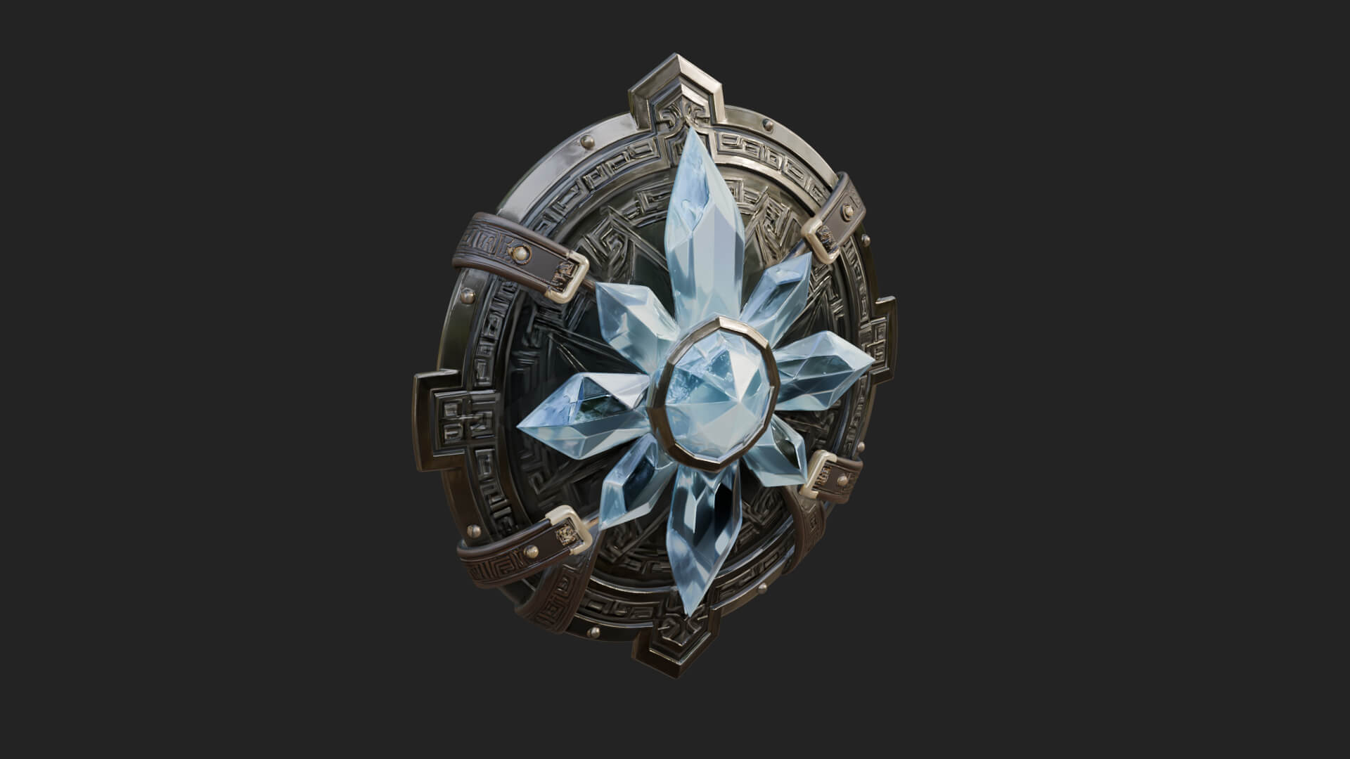 Ice Crystal Shield Model Design 4 3D Print Model 3D Model