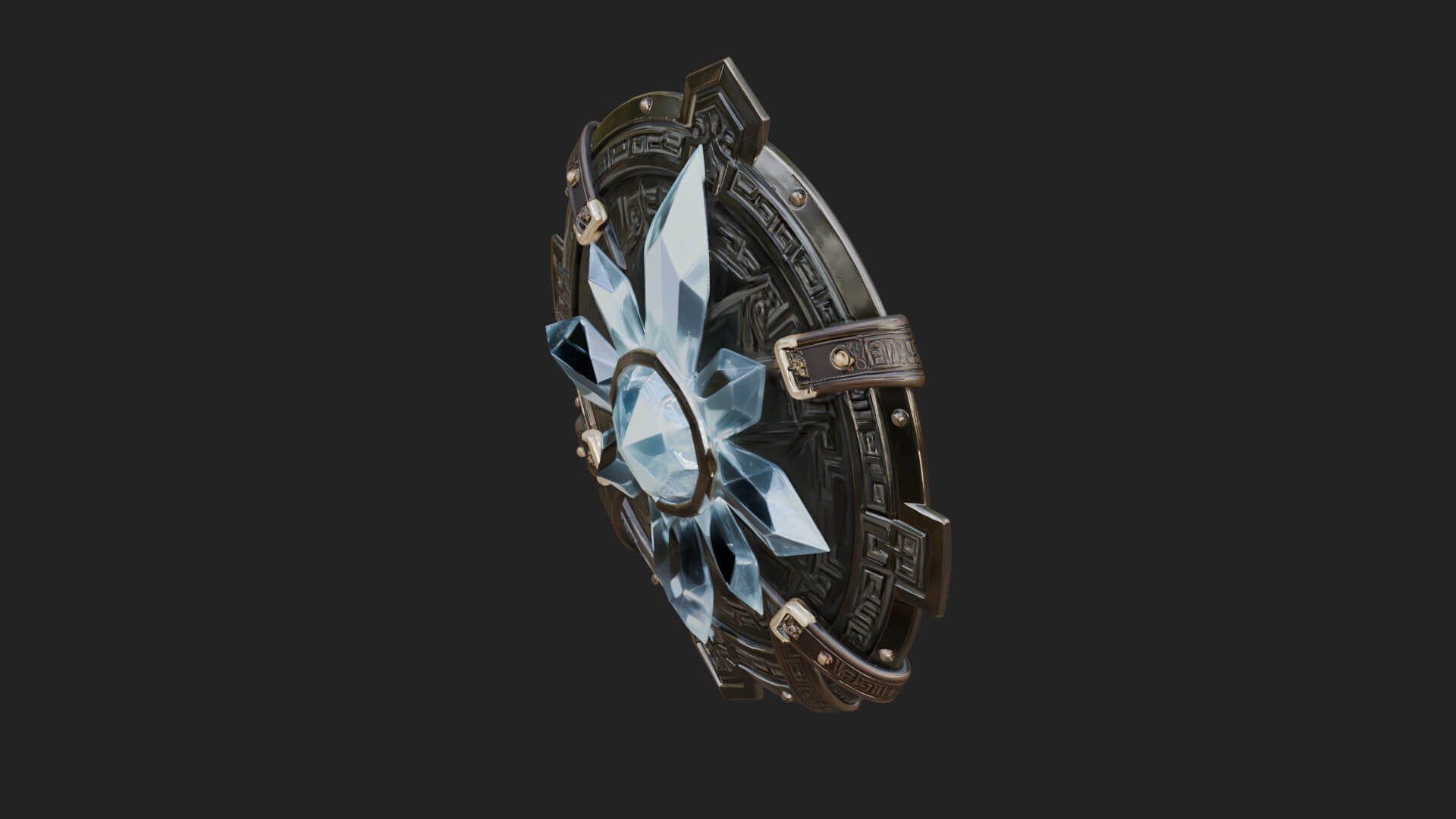 Ice Crystal Shield Model Design 4 3D Print Model 3D Model