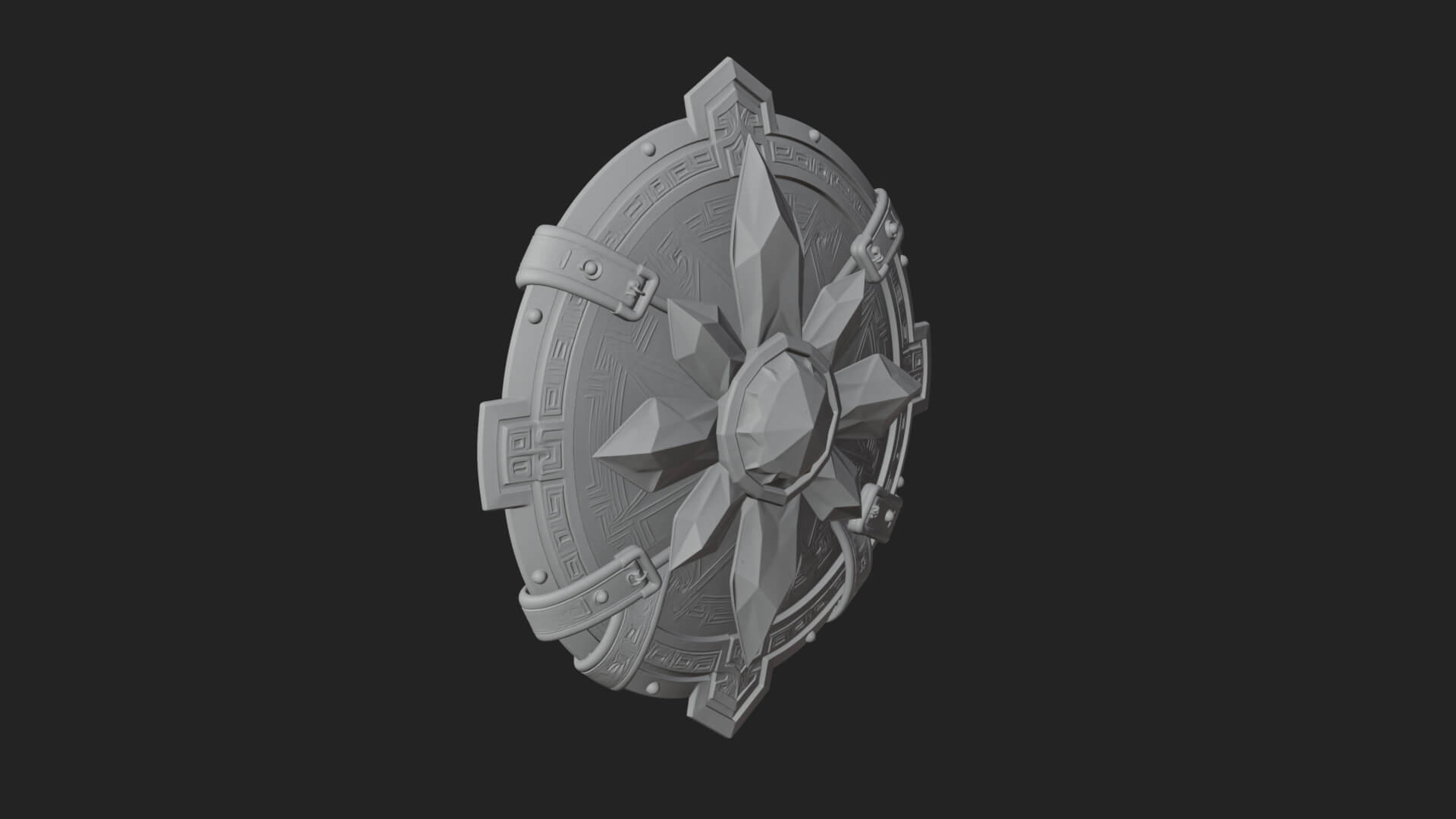 Ice Crystal Shield Model Design 4 3D Print Model 3D Model