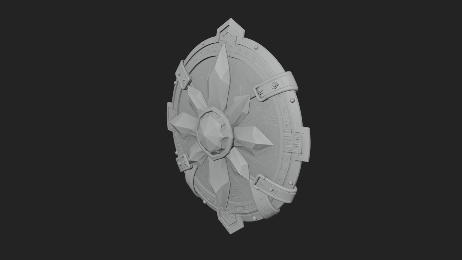 Ice Crystal Shield Model Design 4 3D Print Model 3D Model