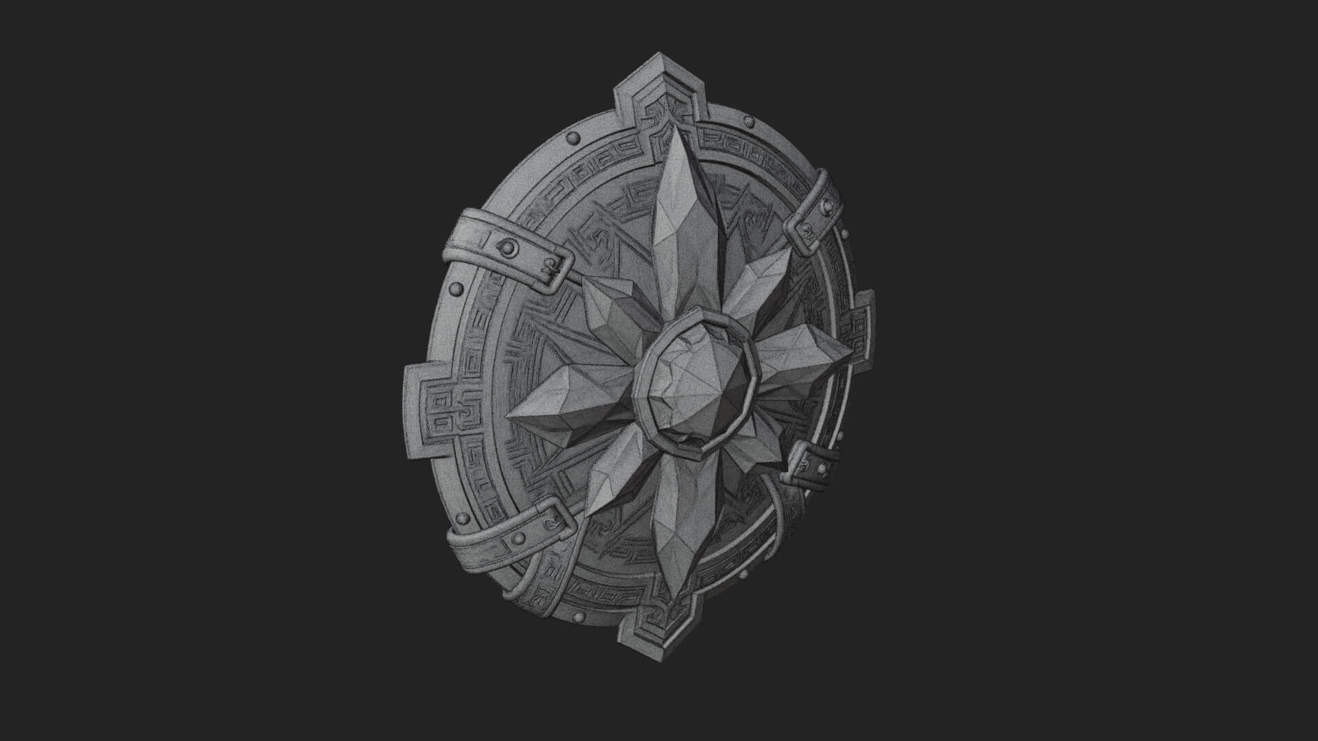 Ice Crystal Shield Model Design 4 3D Print Model 3D Model