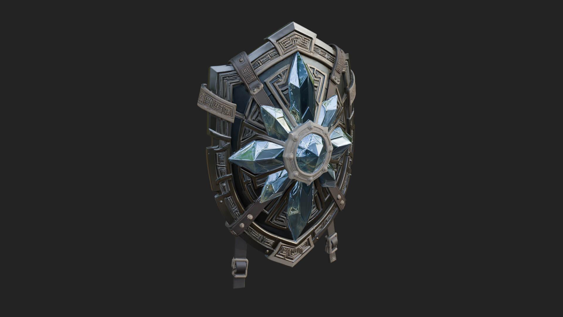 Ice Crystal Shield Model Design 5 3D Print Model 3D Model
