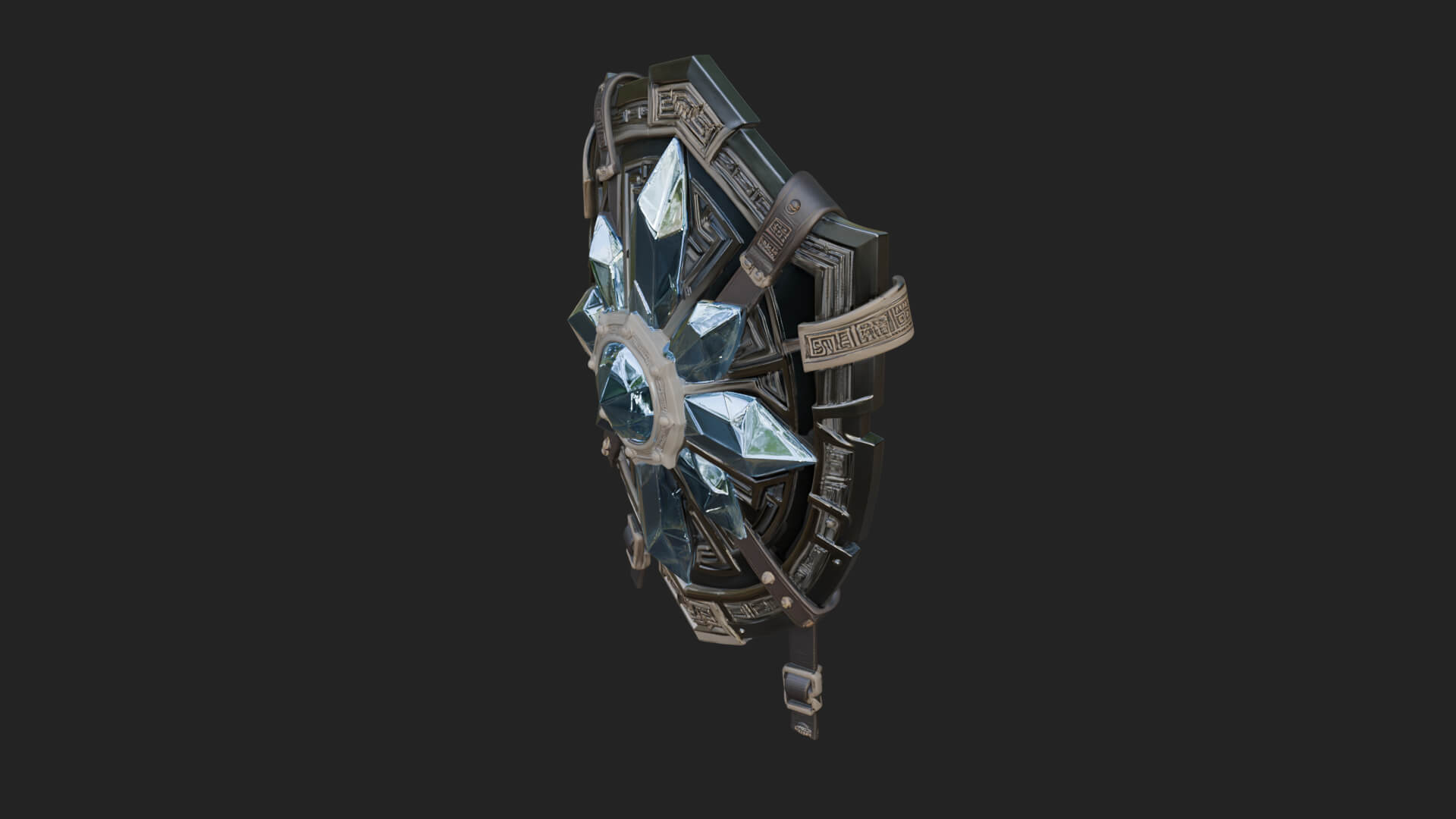 Ice Crystal Shield Model Design 5 3D Print Model 3D Model