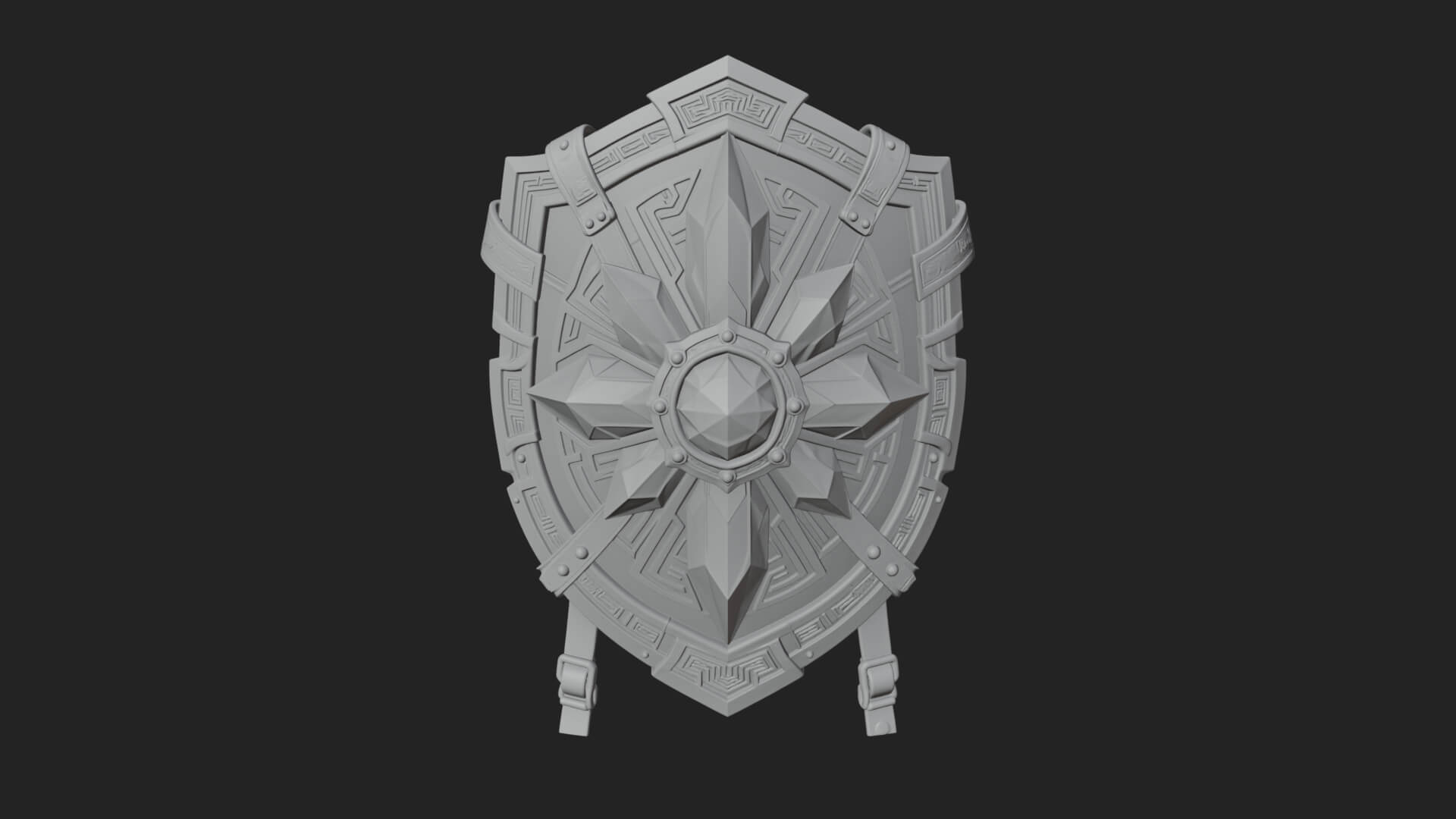 Ice Crystal Shield Model Design 5 3D Print Model 3D Model