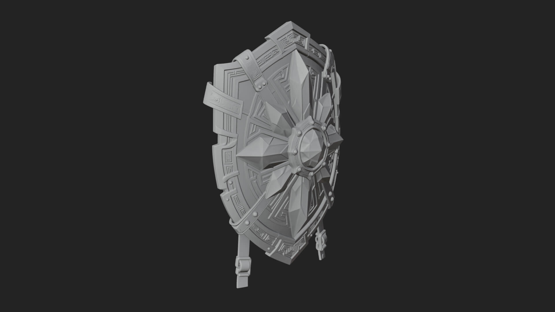 Ice Crystal Shield Model Design 5 3D Print Model 3D Model