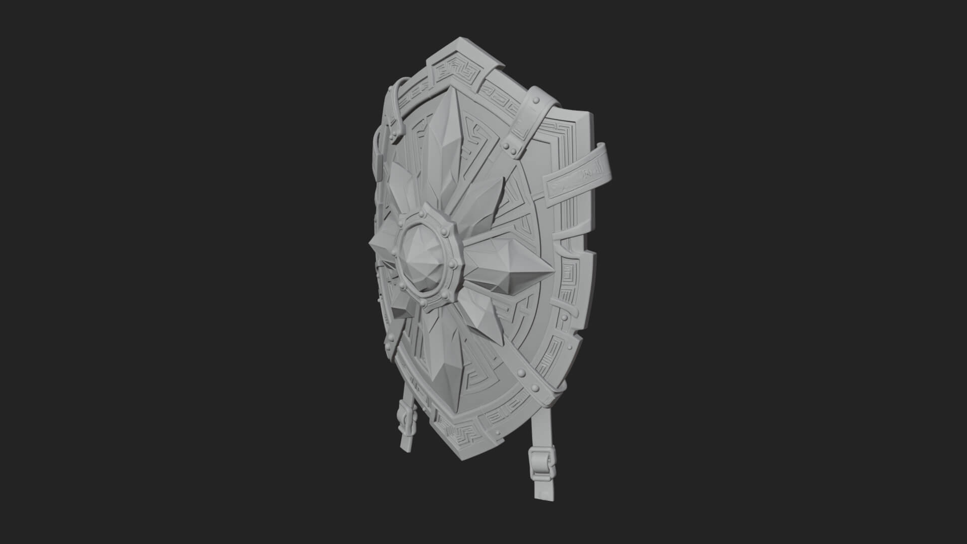 Ice Crystal Shield Model Design 5 3D Print Model 3D Model