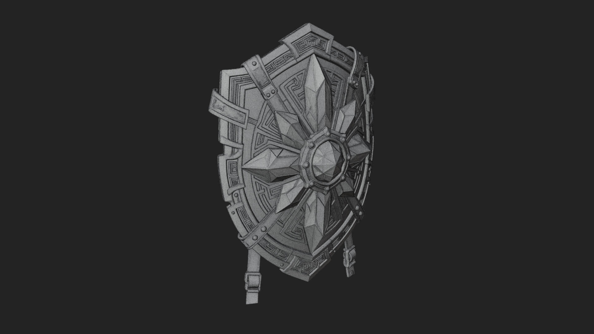 Ice Crystal Shield Model Design 5 3D Print Model 3D Model