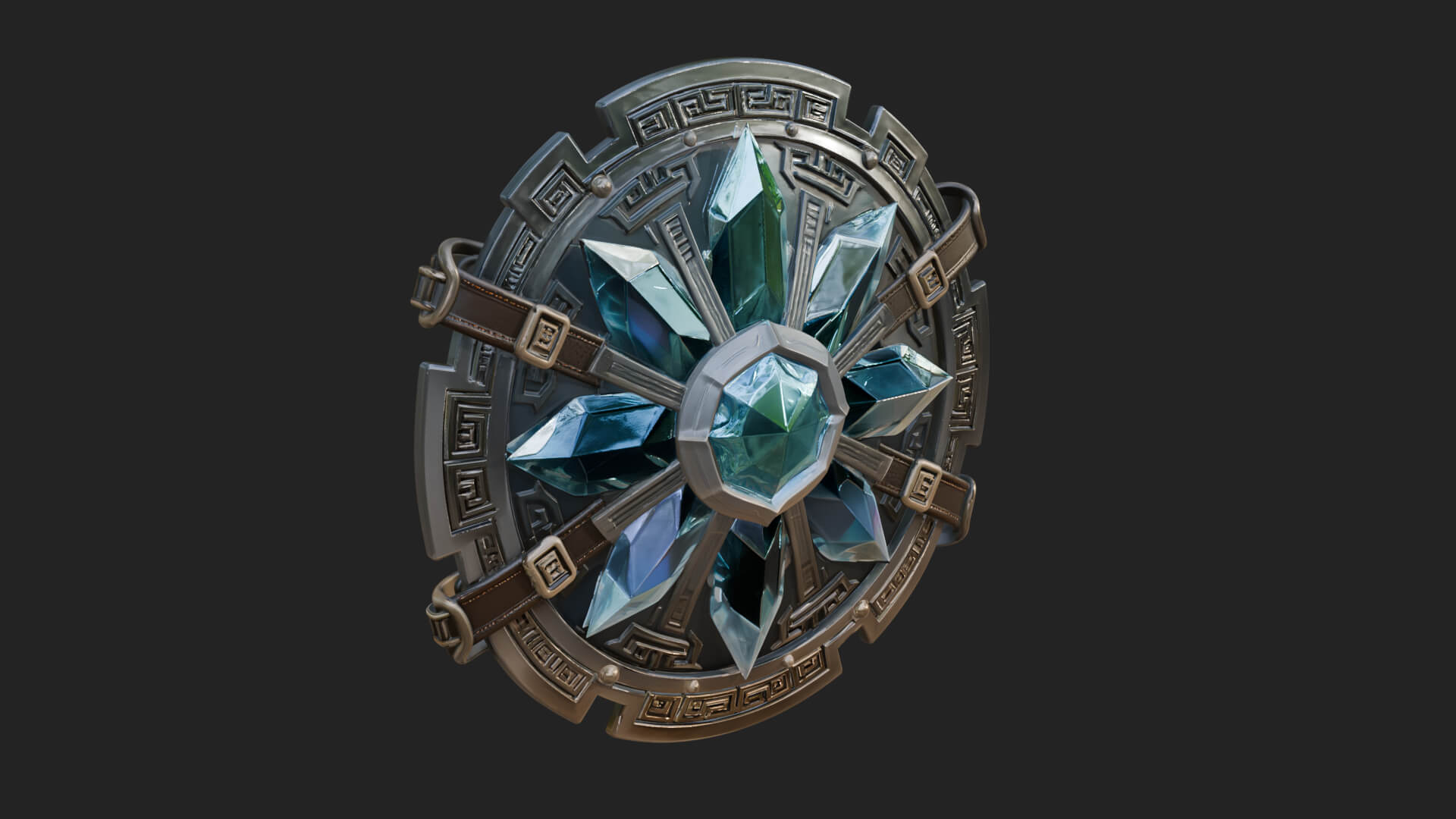 Ice Crystal Shield Model Design 6 3D Print Model 3D Model