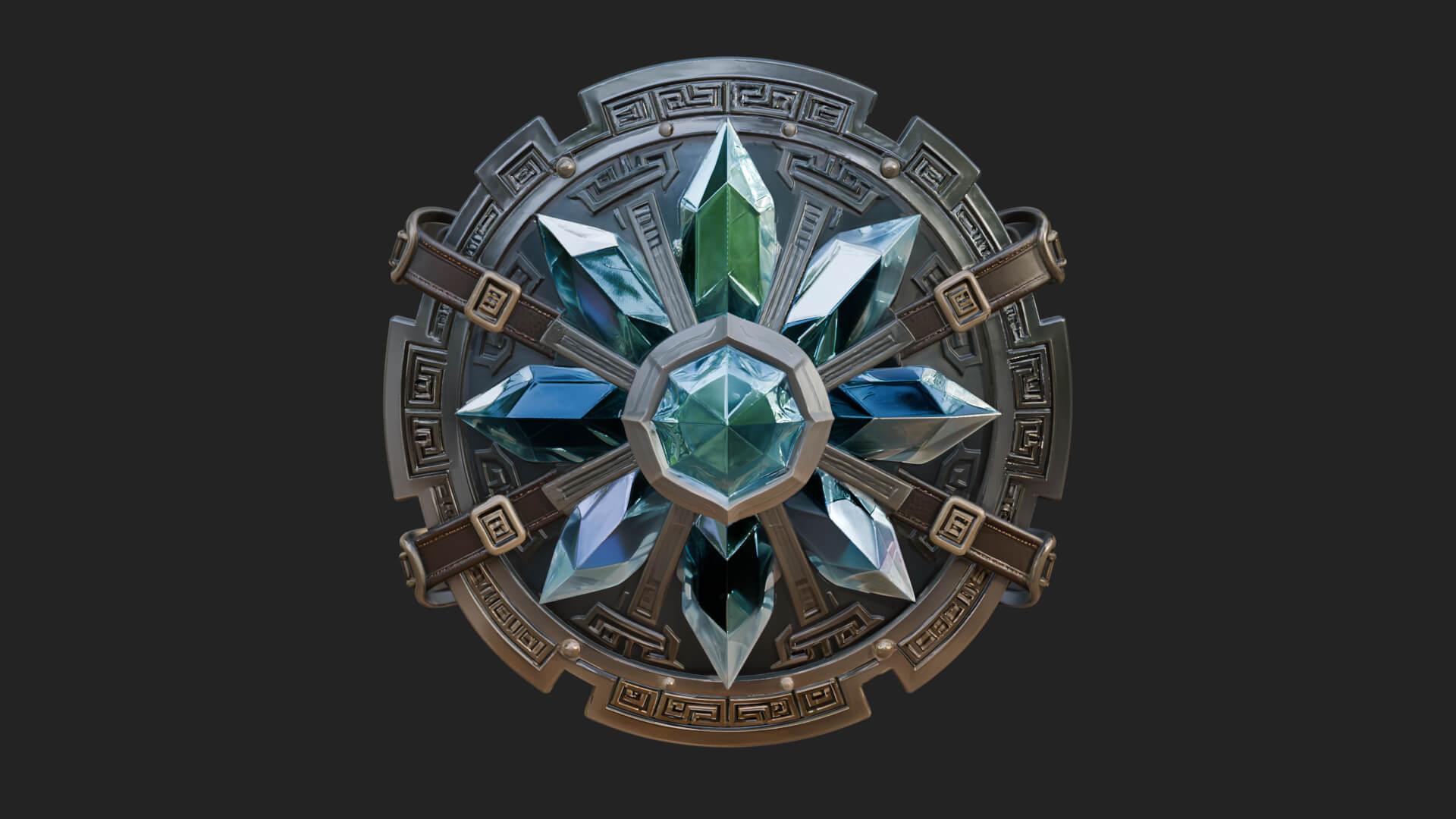 Ice Crystal Shield Model Design 6 3D Print Model 3D Model