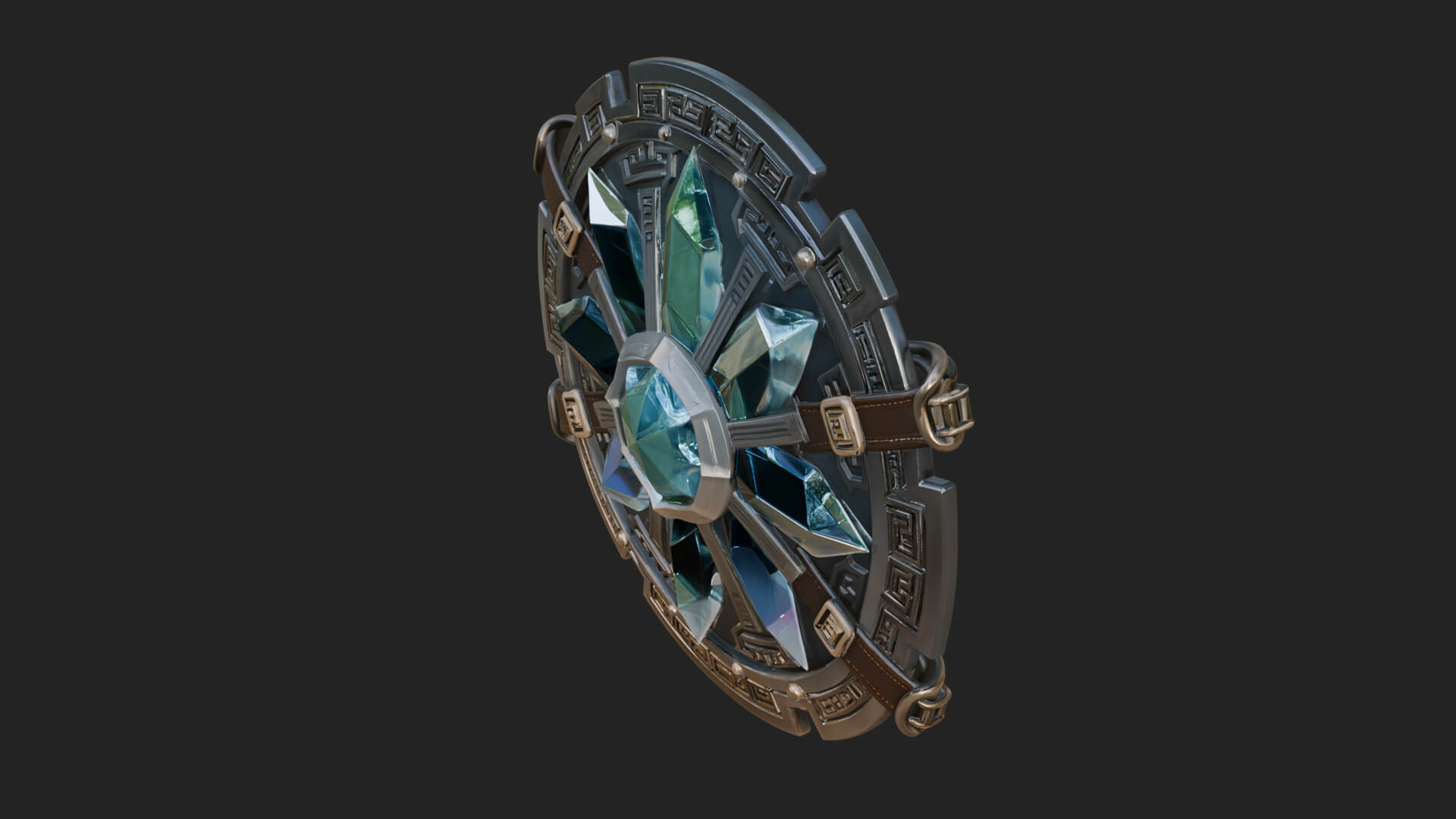 Ice Crystal Shield Model Design 6 3D Print Model 3D Model