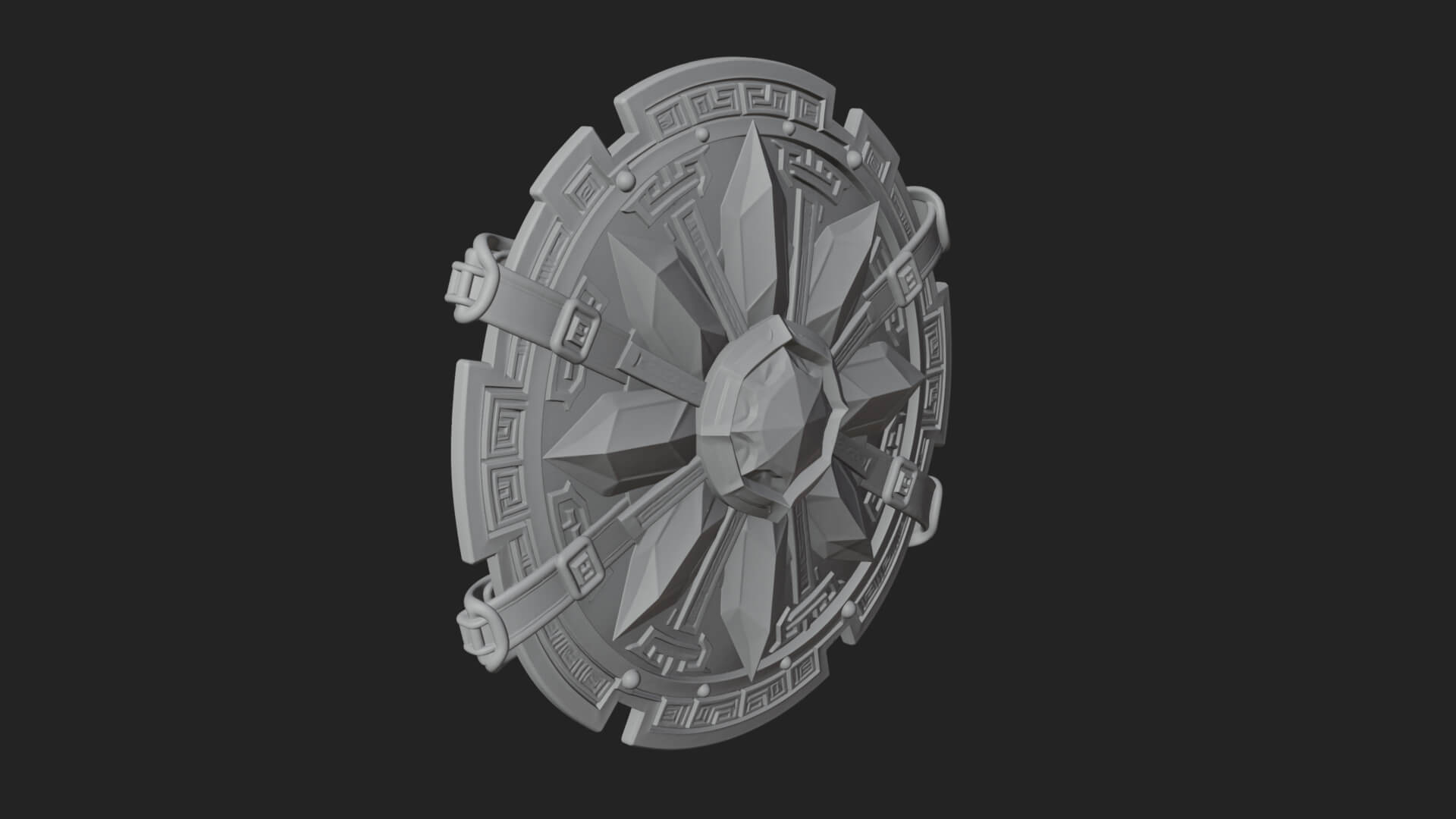 Ice Crystal Shield Model Design 6 3D Print Model 3D Model