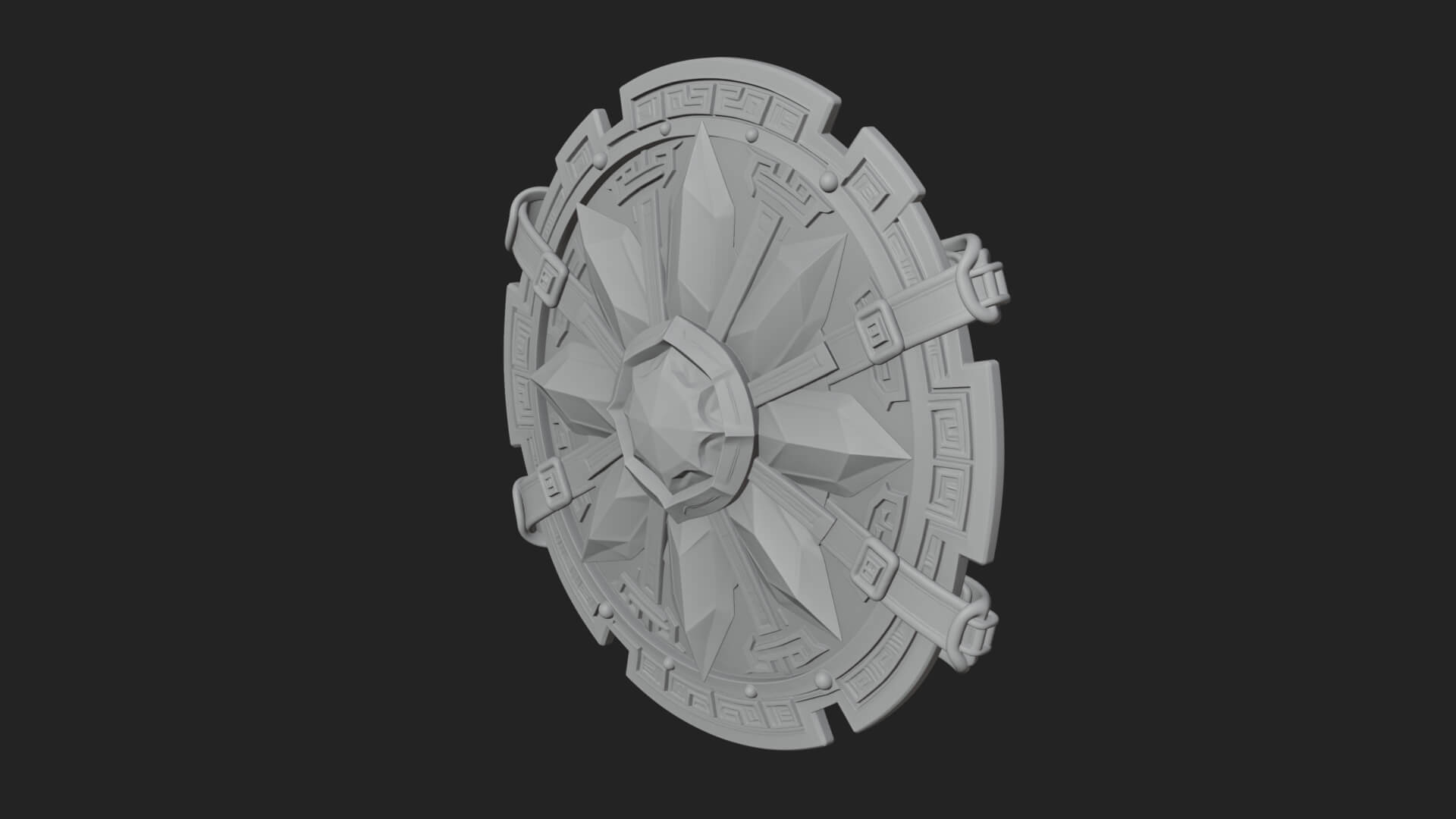 Ice Crystal Shield Model Design 6 3D Print Model 3D Model
