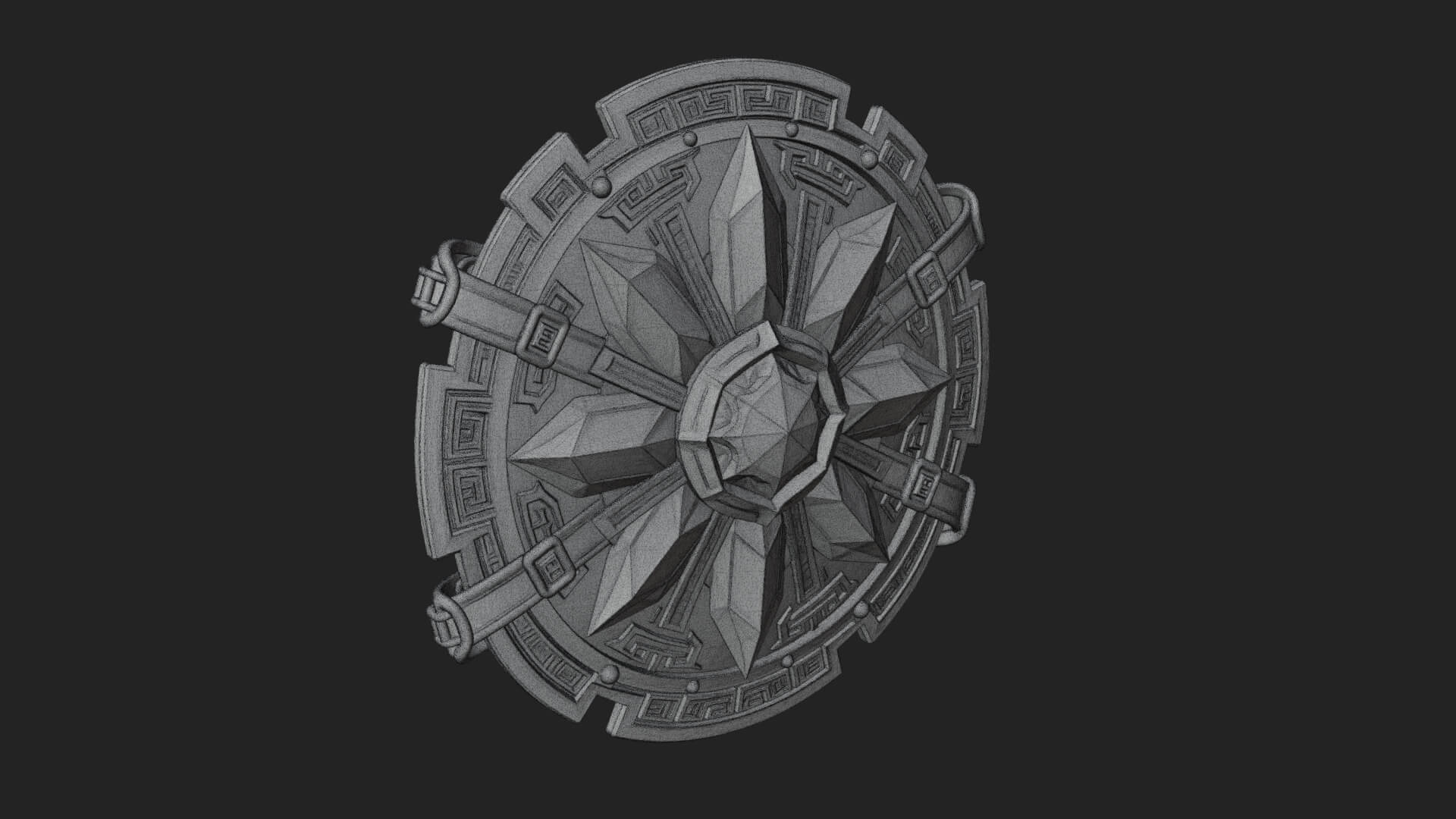 Ice Crystal Shield Model Design 6 3D Print Model 3D Model