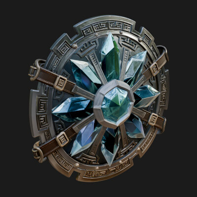 Ice Crystal Shield Model Design 6 3D Print Model