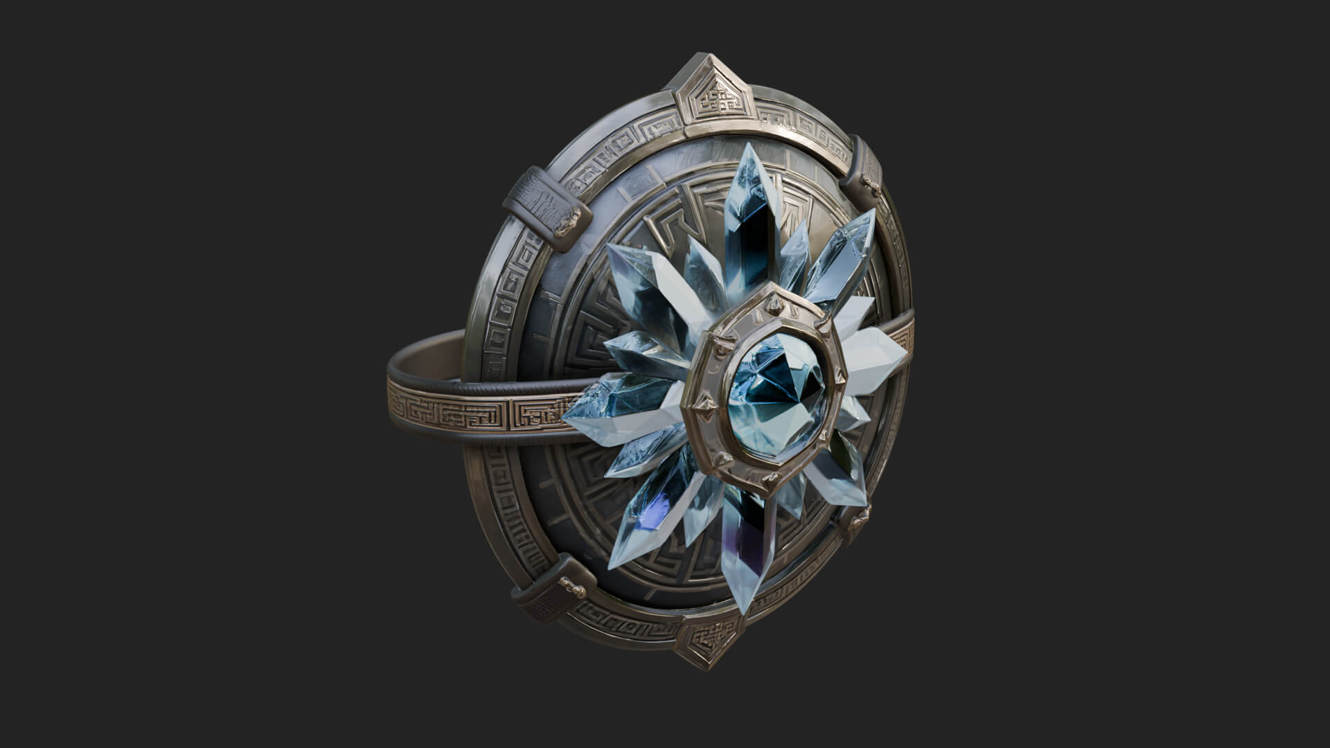 Ice Crystal Shield Model Design 7 3D Print Model 3D Model