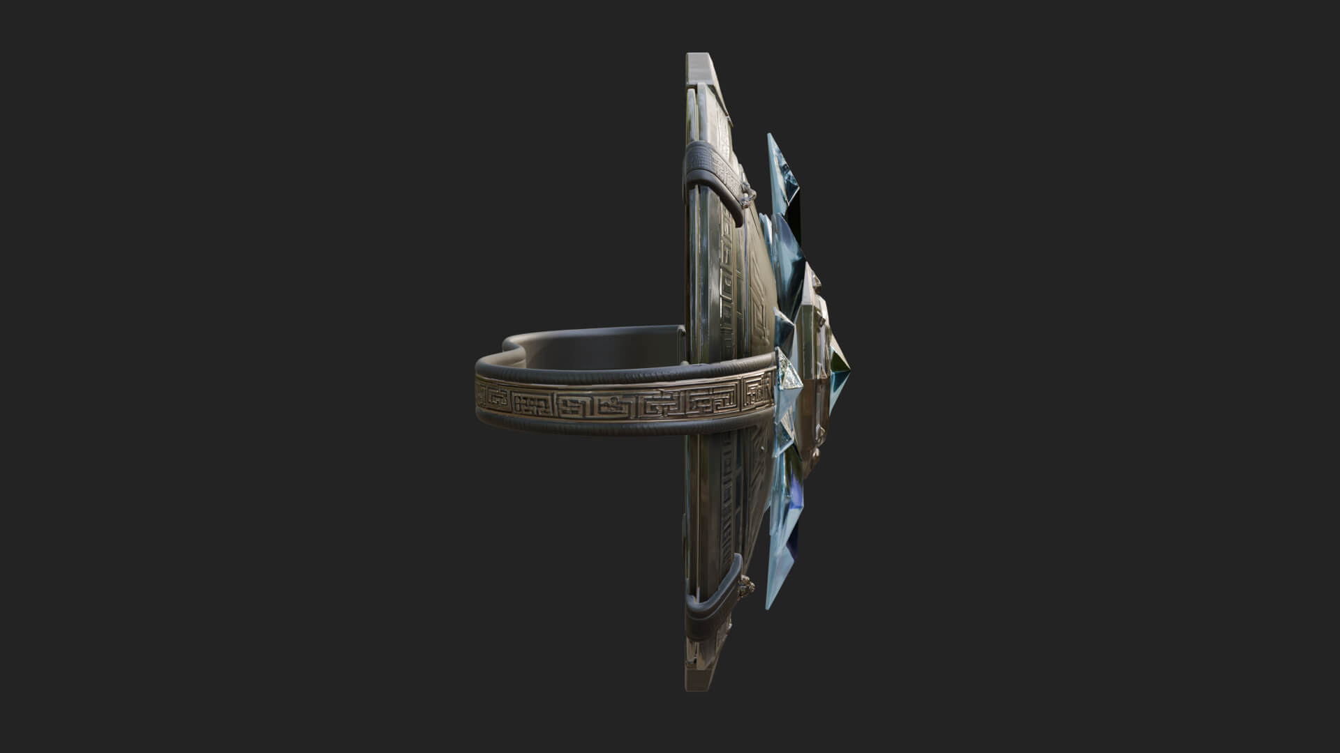Ice Crystal Shield Model Design 7 3D Print Model 3D Model