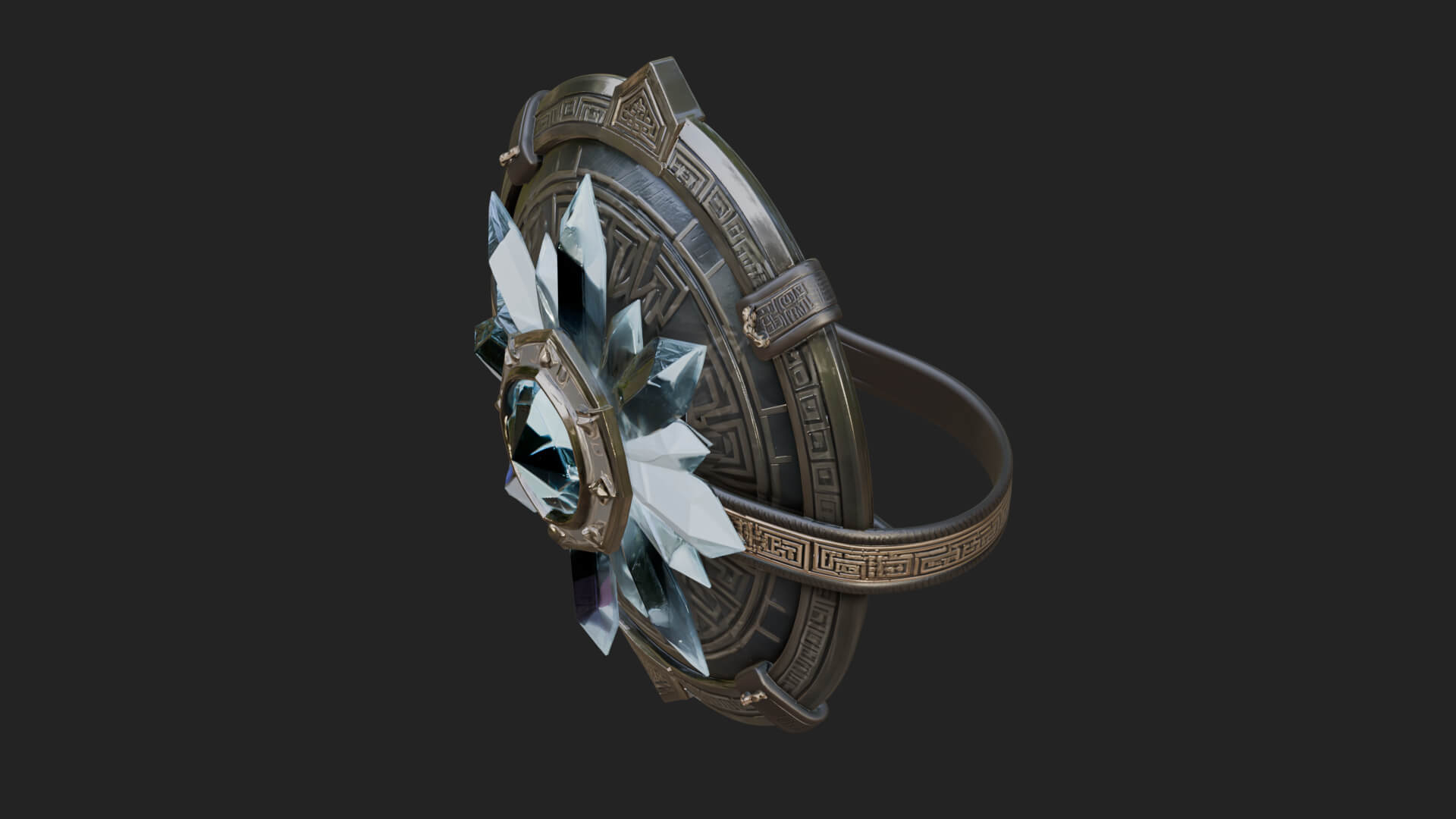 Ice Crystal Shield Model Design 7 3D Print Model 3D Model