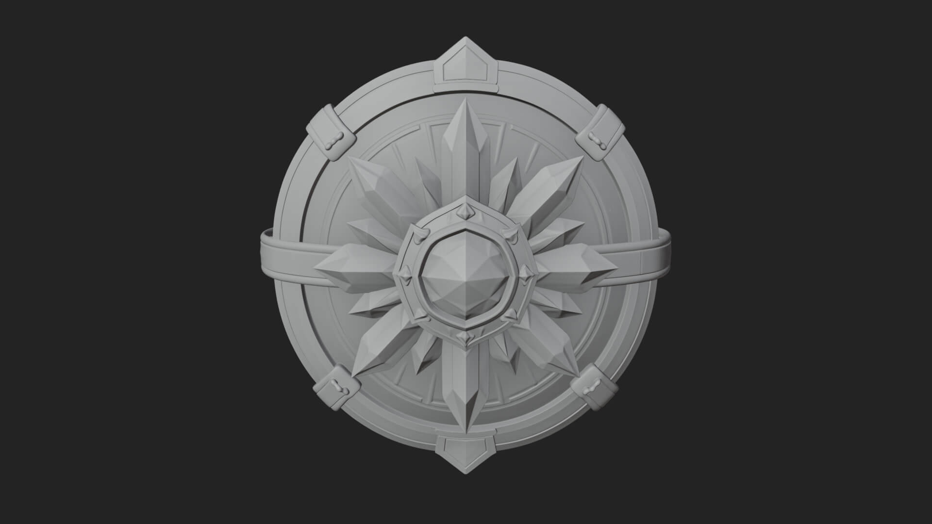 Ice Crystal Shield Model Design 7 3D Print Model 3D Model