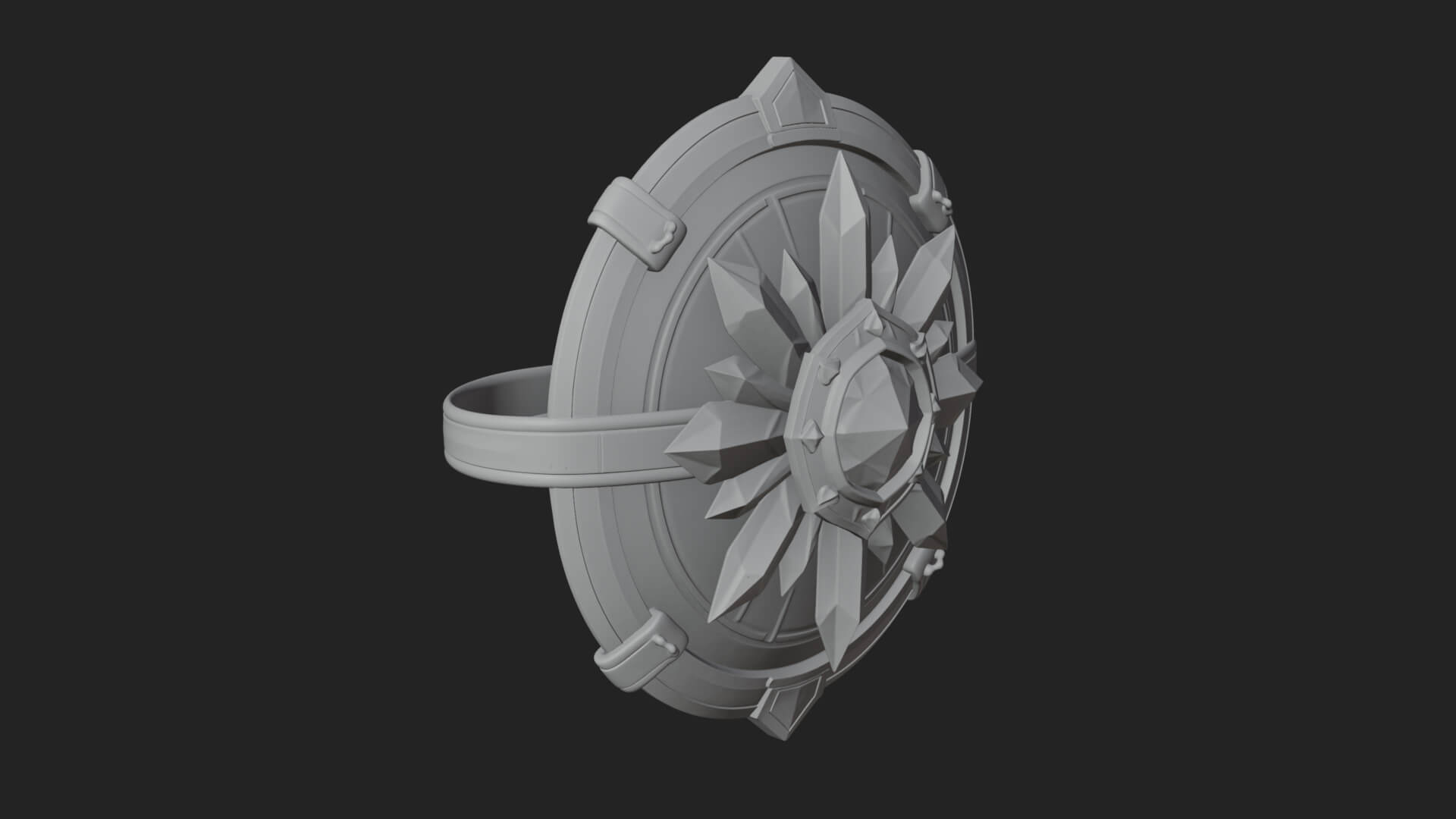 Ice Crystal Shield Model Design 7 3D Print Model 3D Model