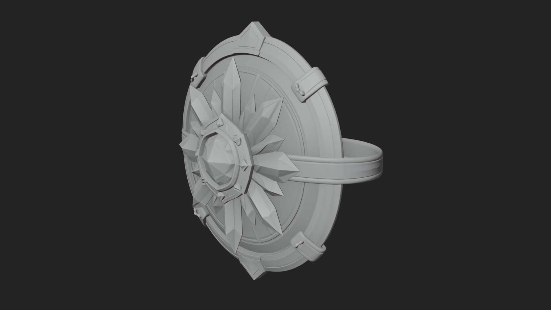 Ice Crystal Shield Model Design 7 3D Print Model 3D Model