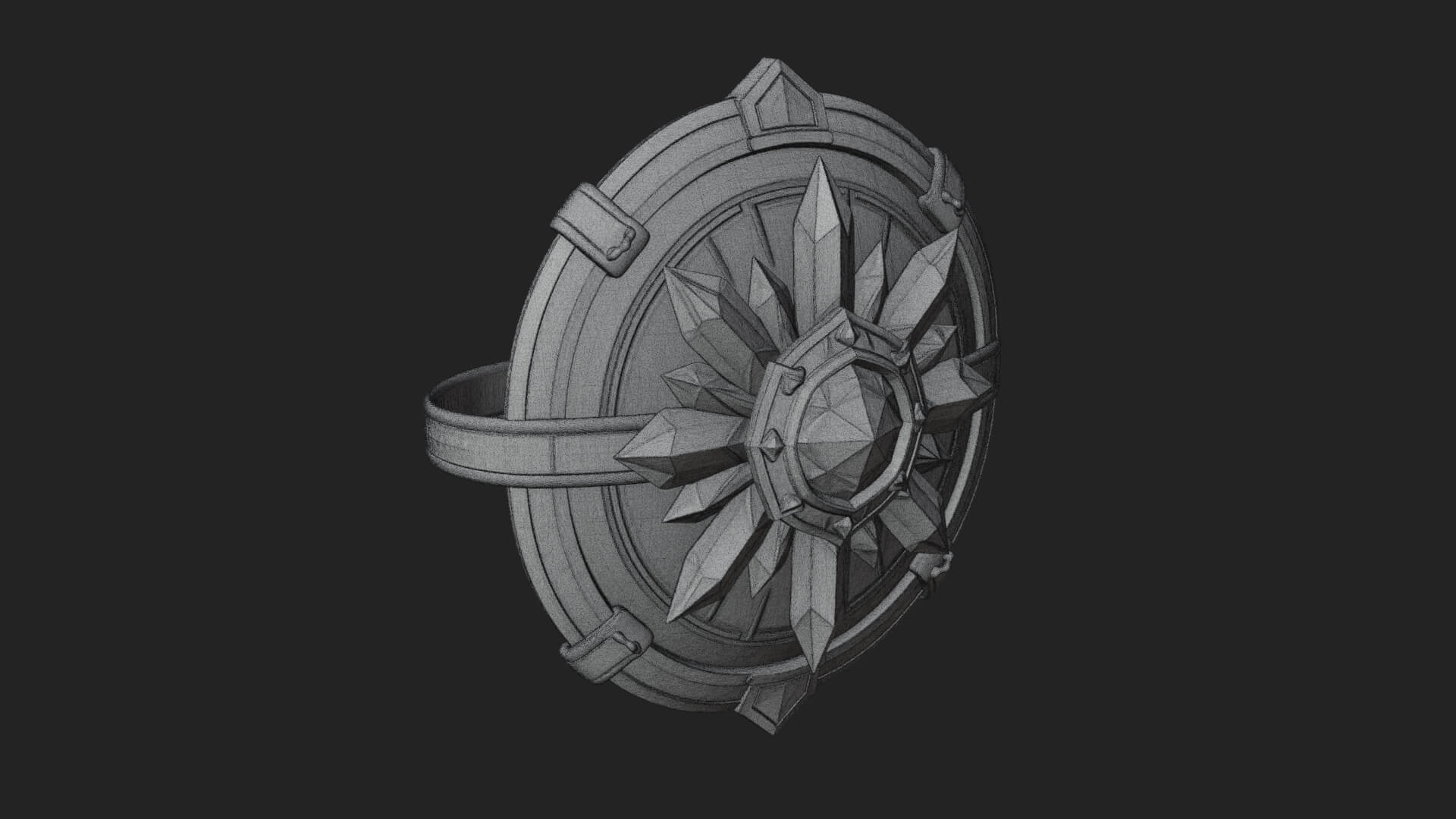 Ice Crystal Shield Model Design 7 3D Print Model 3D Model