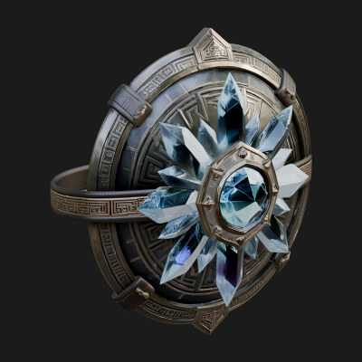 Ice Crystal Shield Model Design 7 3D Print Model