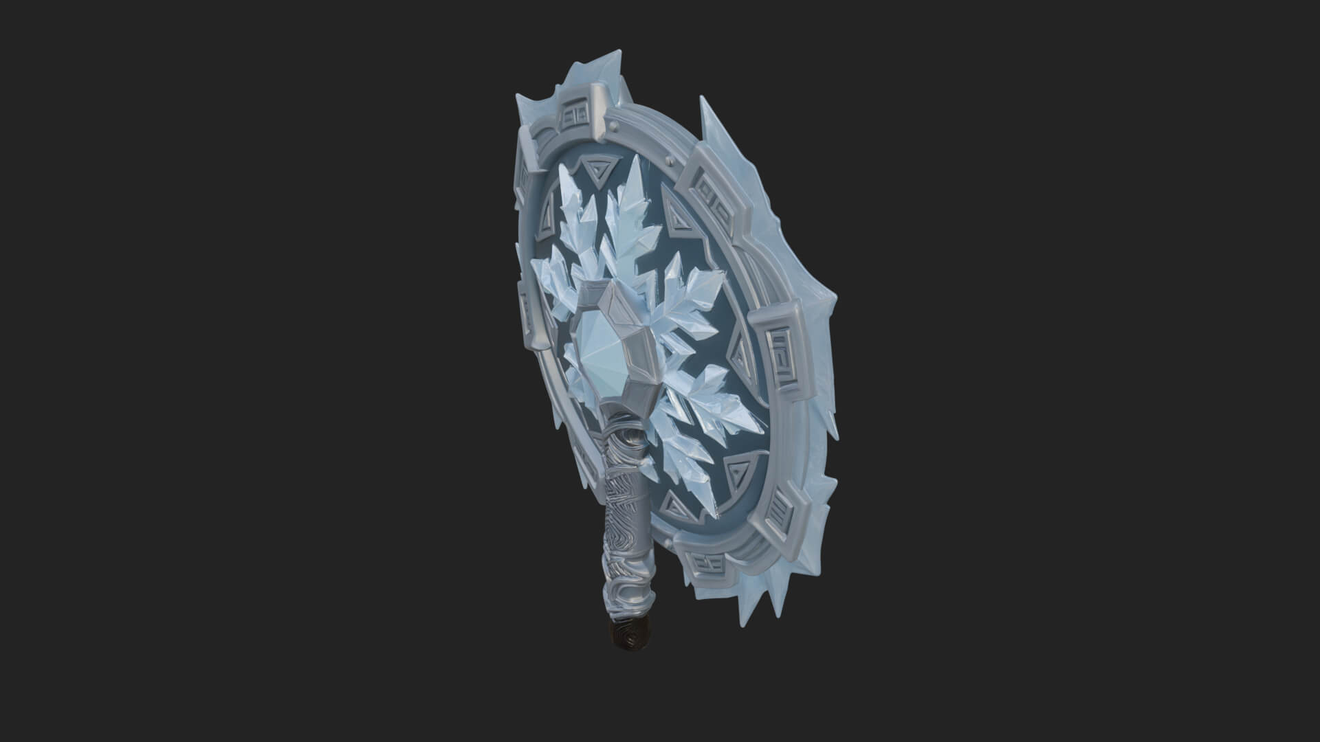 Ice Crystal Shield Model Design 8 3D Print Model 3D Model