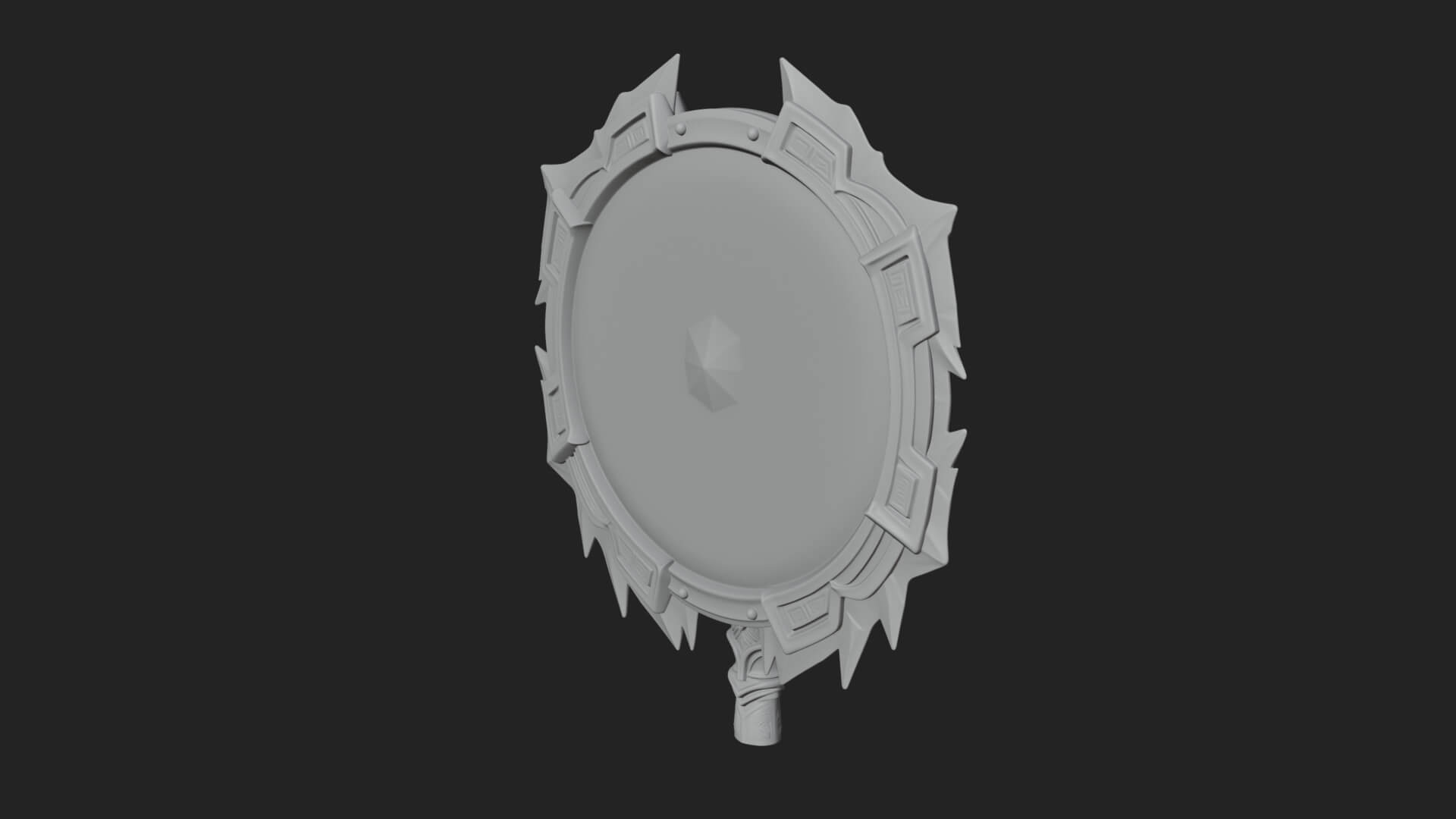 Ice Crystal Shield Model Design 8 3D Print Model 3D Model