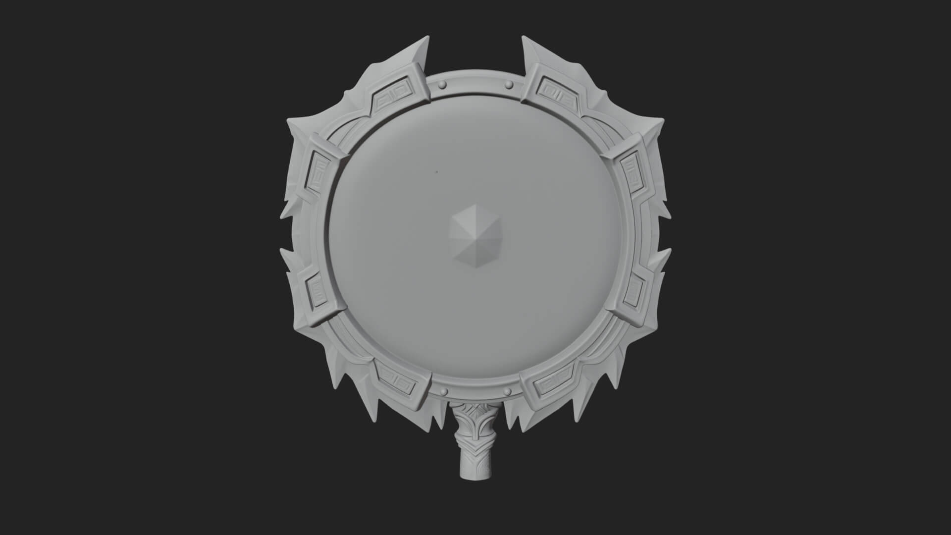 Ice Crystal Shield Model Design 8 3D Print Model 3D Model