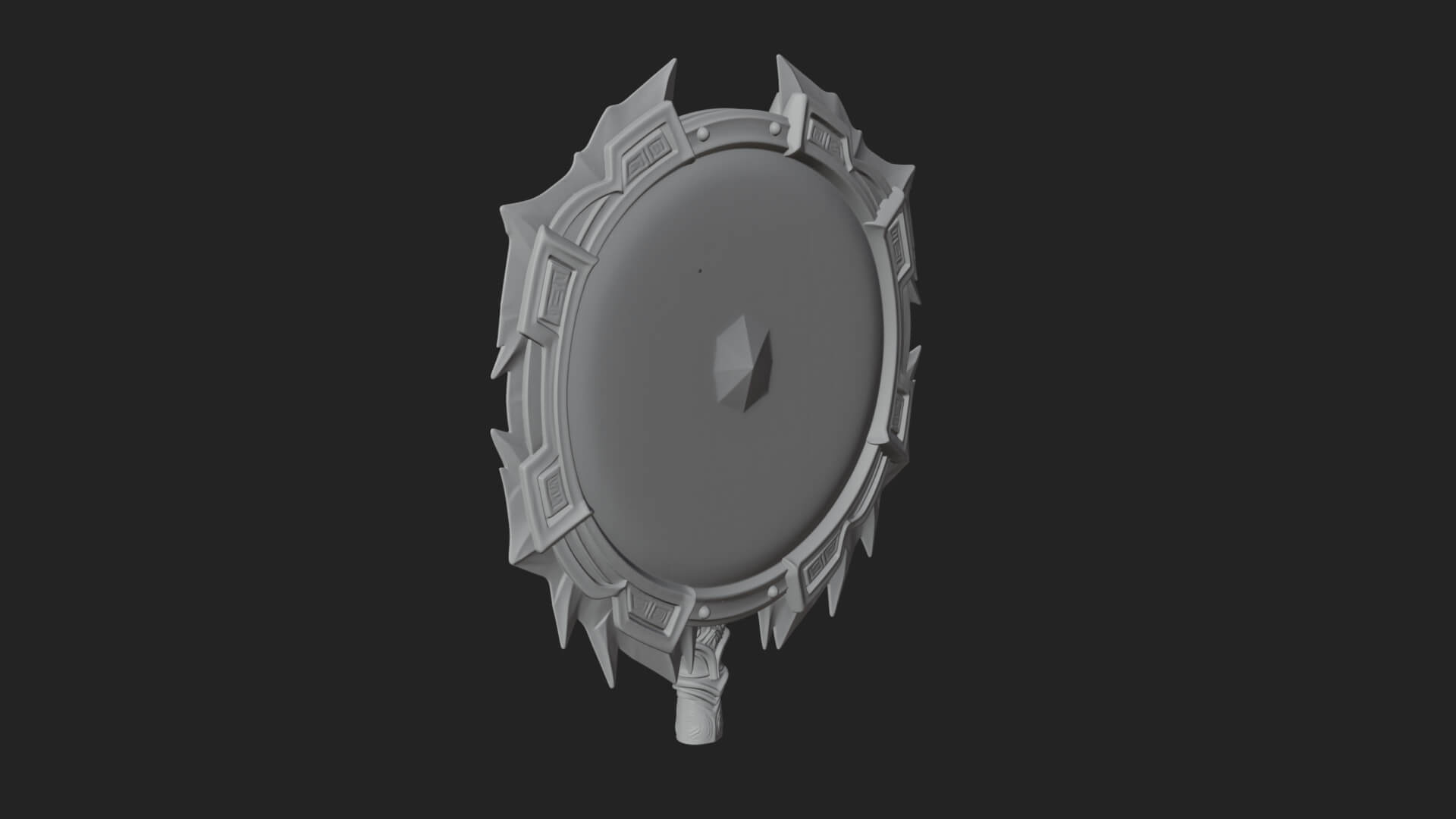 Ice Crystal Shield Model Design 8 3D Print Model 3D Model