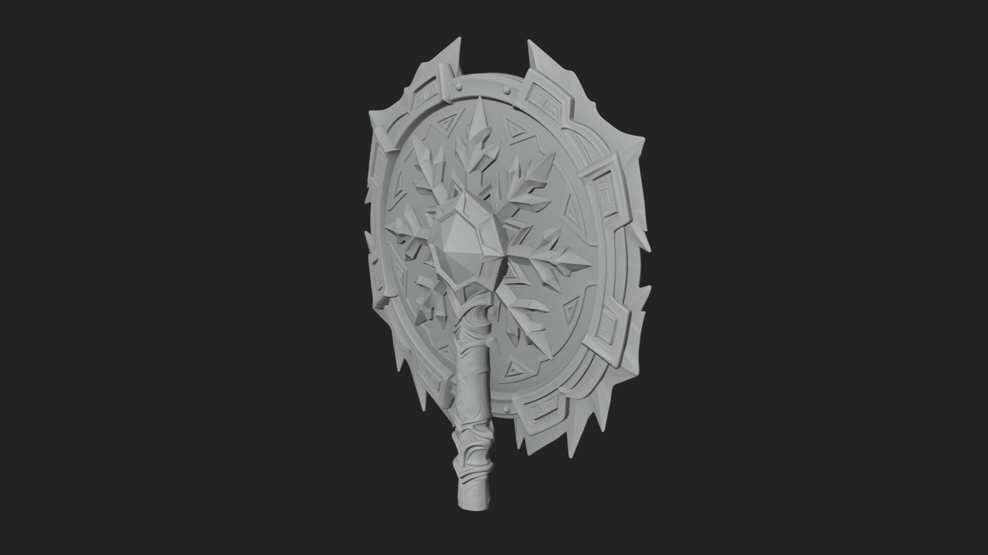 Ice Crystal Shield Model Design 8 3D Print Model 3D Model