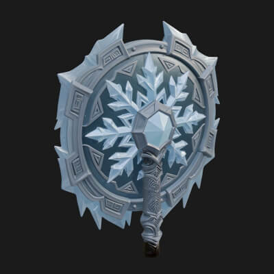 Ice Crystal Shield Model Design 8 3D Print Model