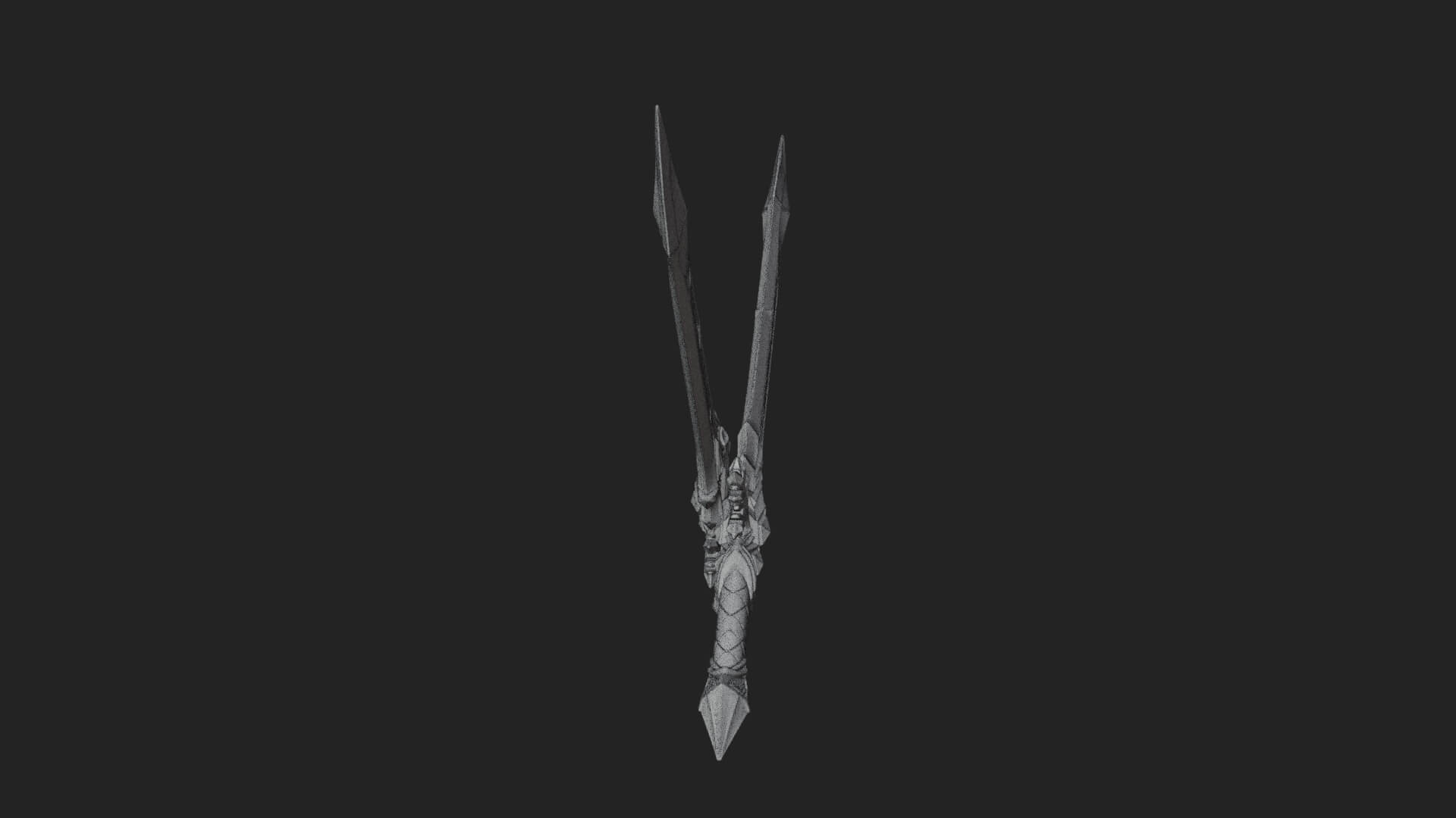 Ice Crystal Sword Pair Model Design 1 3D Print Model 3D Model