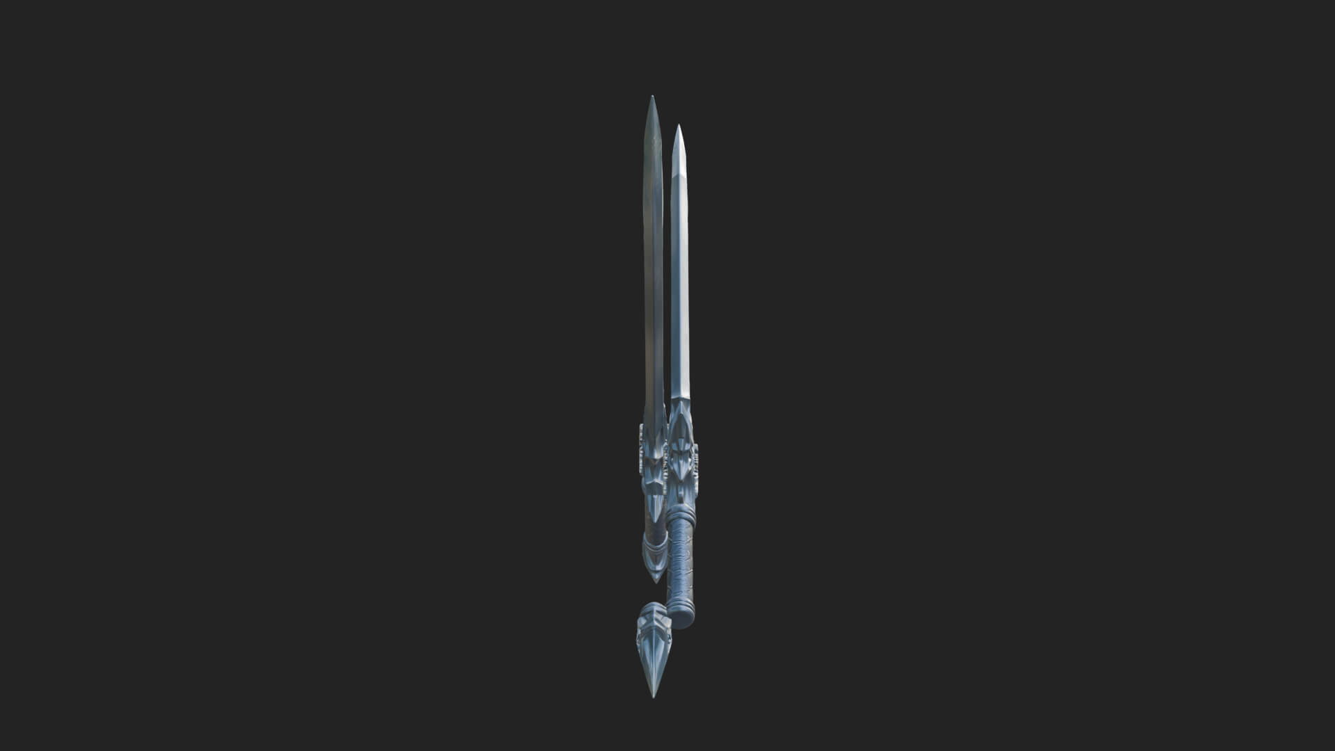 Ice Crystal Sword Pair Model Design 3 3D Print Model 3D Model