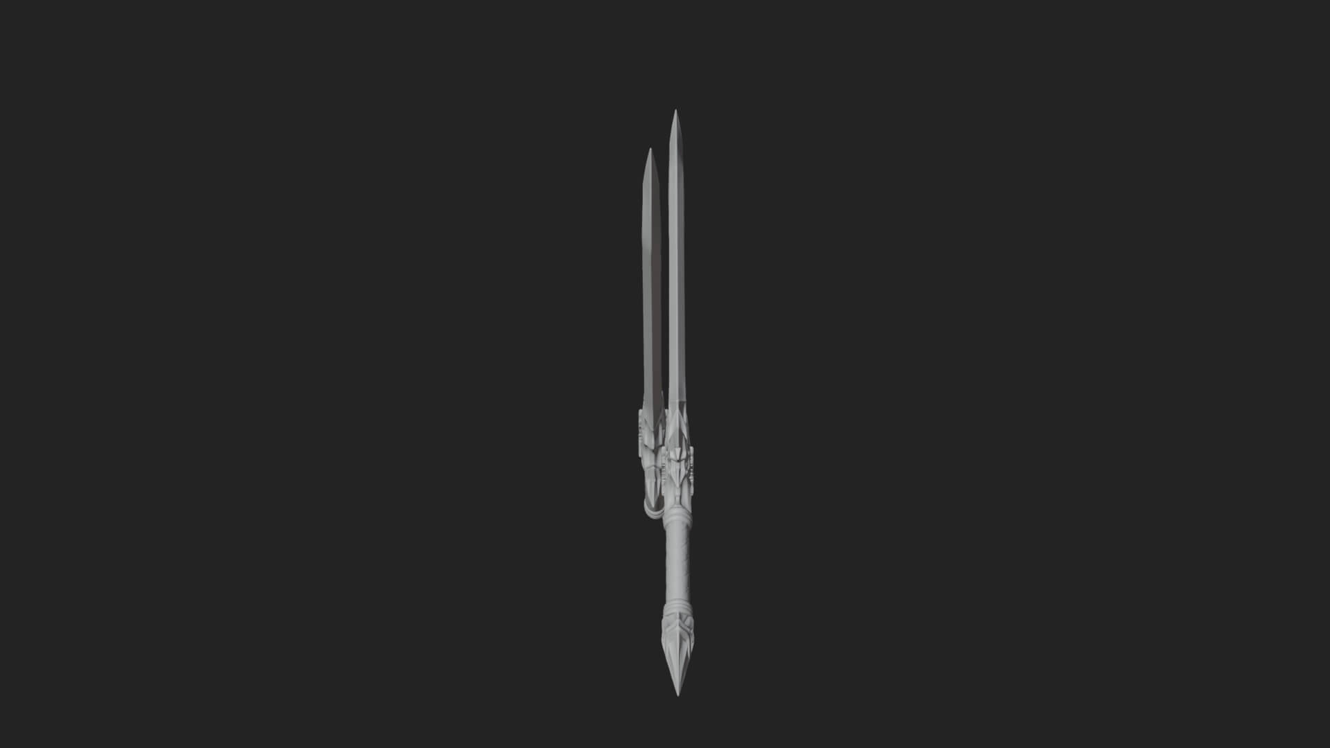 Ice Crystal Sword Pair Model Design 3 3D Print Model 3D Model